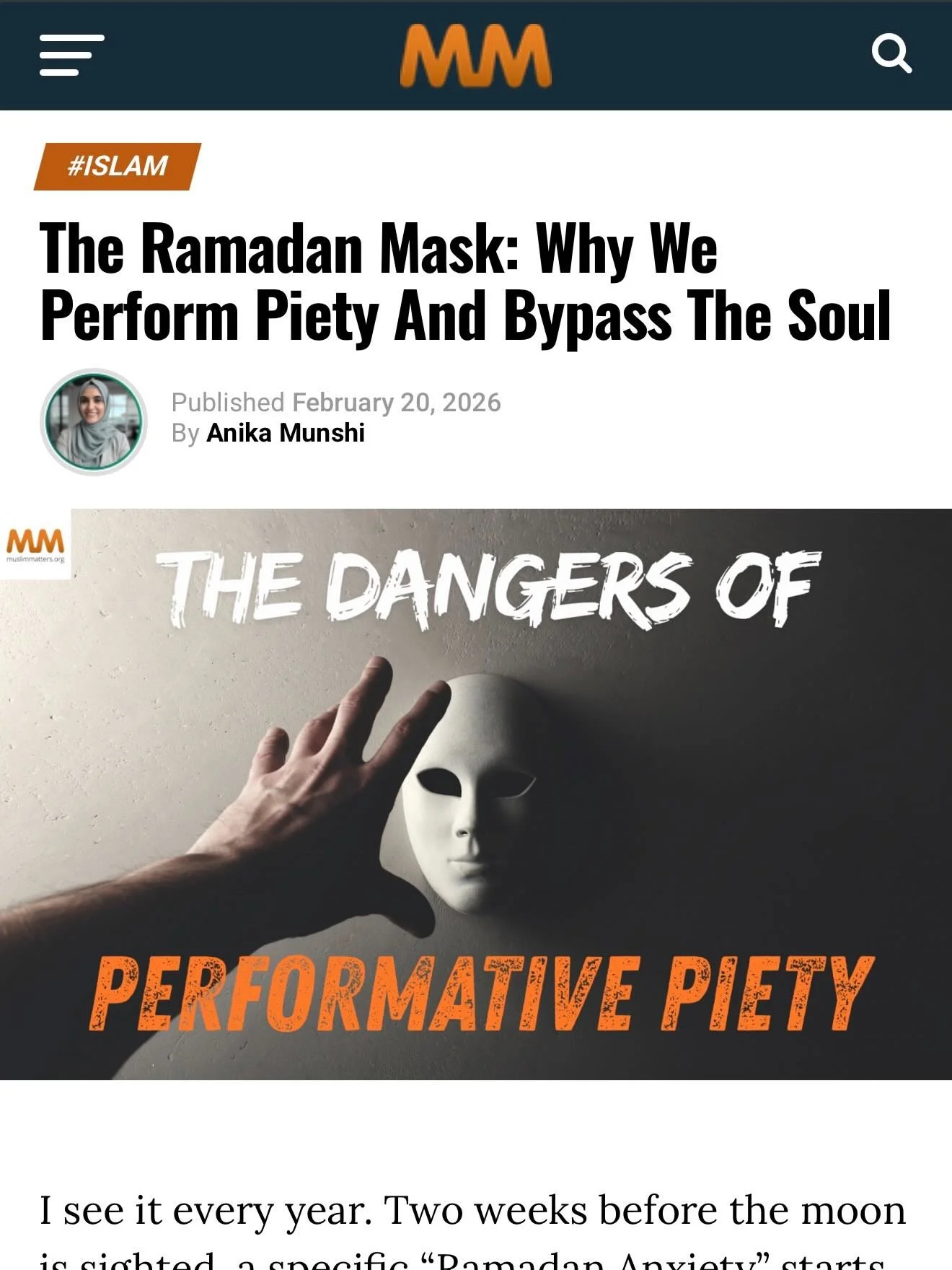 The Ramadan Mask: Why We Perform Piety &amp; Bypass the Soul #ramadan #spirituality #muslim