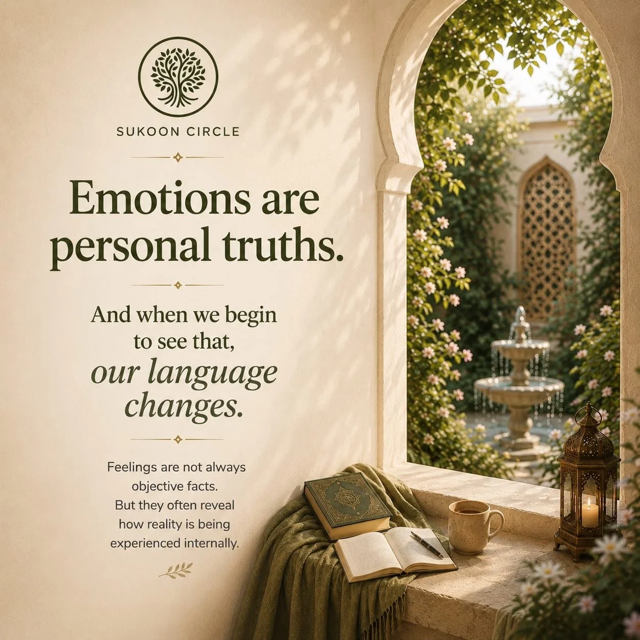 Emotions are personal truths. Grounded in reality. #grounding #emotion #truth #islam #spiritual