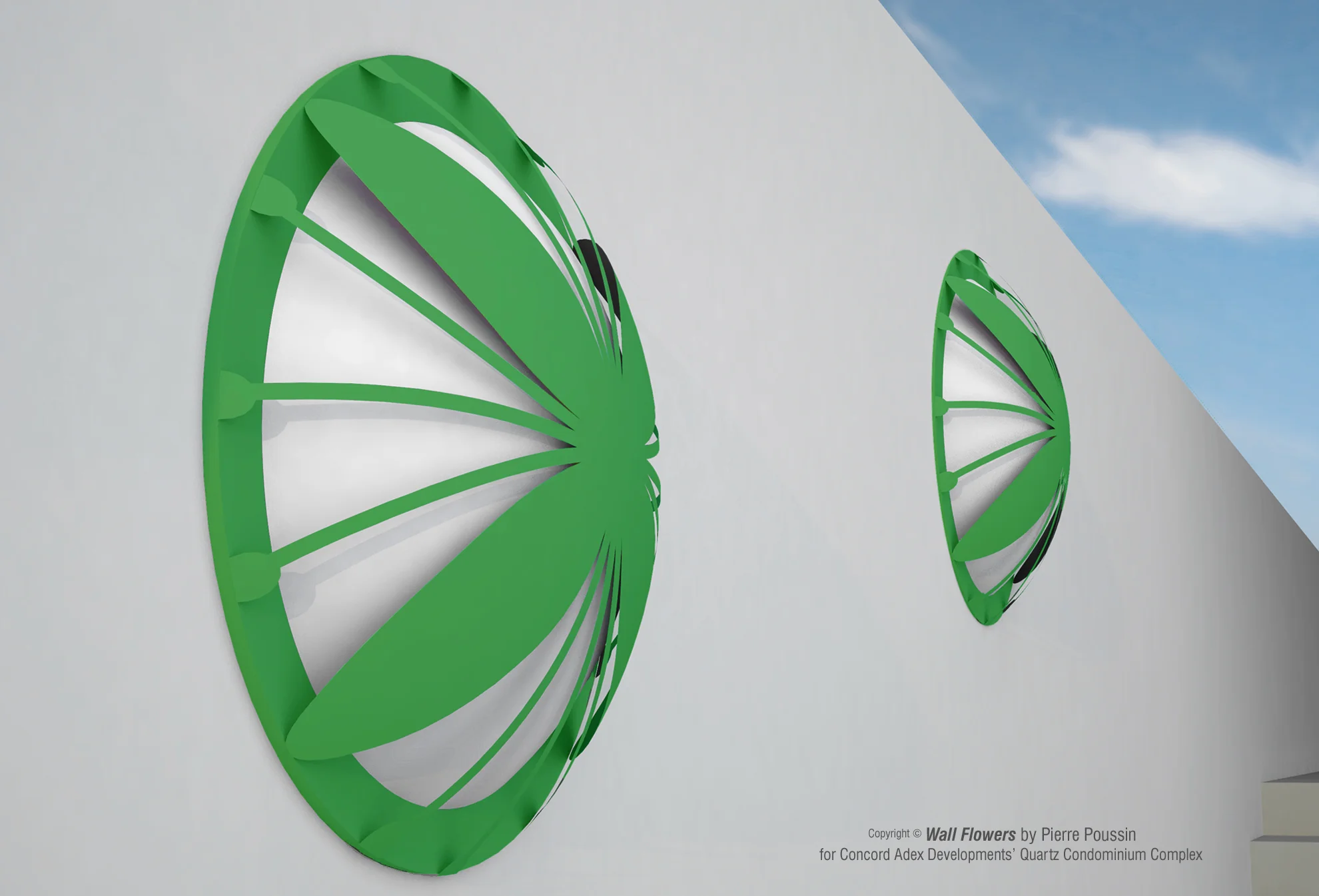 Wall Flowers - Concept Render by Pierre Poussin for Concord Adex Developments, Quartz Tower, Toronto, Ontario, Canada. Installation 2015.