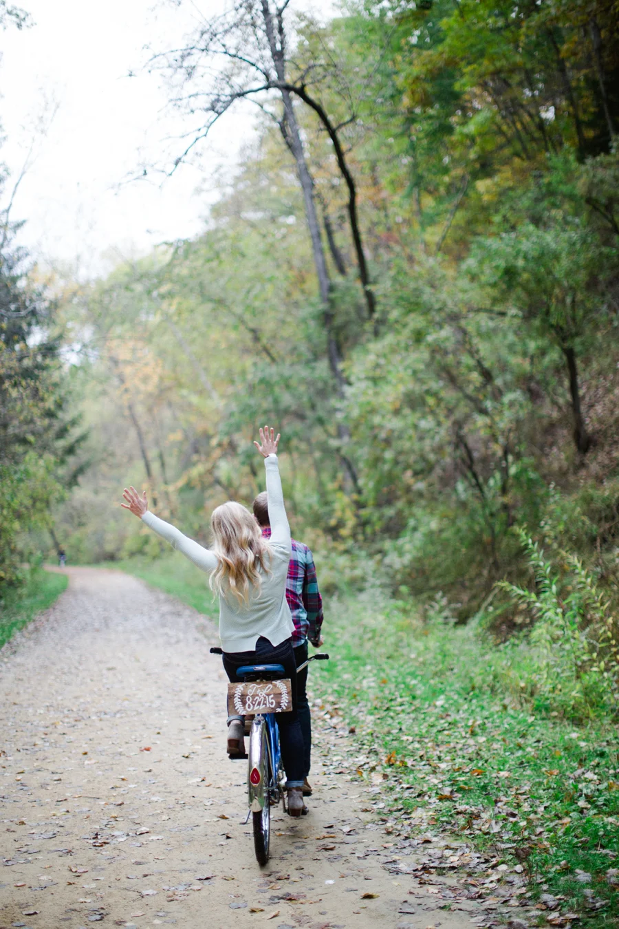 Travis + Laura's Sweet Bike Trail Engagements