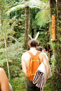 During a whare tapere at Waimangō, Wharekawa, Hauraki, 2014
