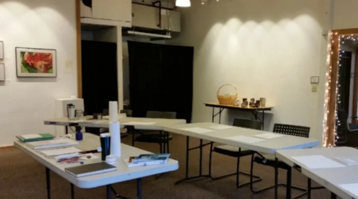 The setup before class began.