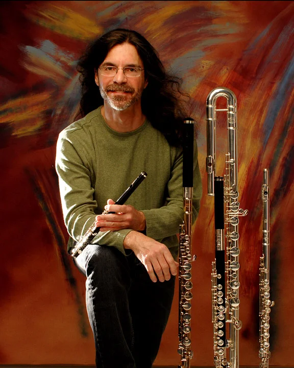 Kelly Via leads Flute Choir Reading Session