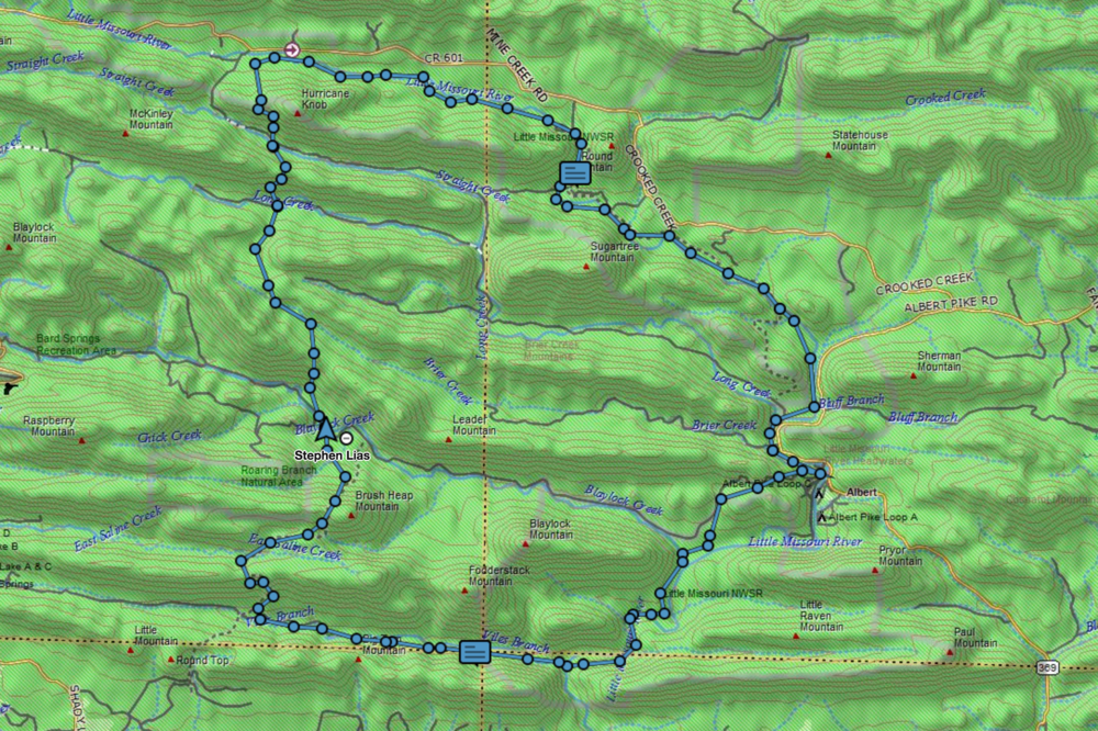 Eagle Rock Loop Arkansas Map Eagle Rock Loop — Stephen Lias