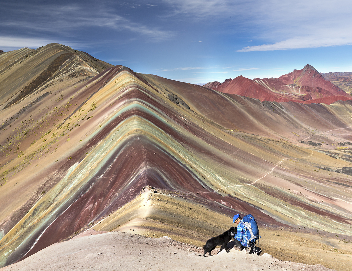 Taken on Rainbow Mountain, Peru. Photo: Dustin Silvey