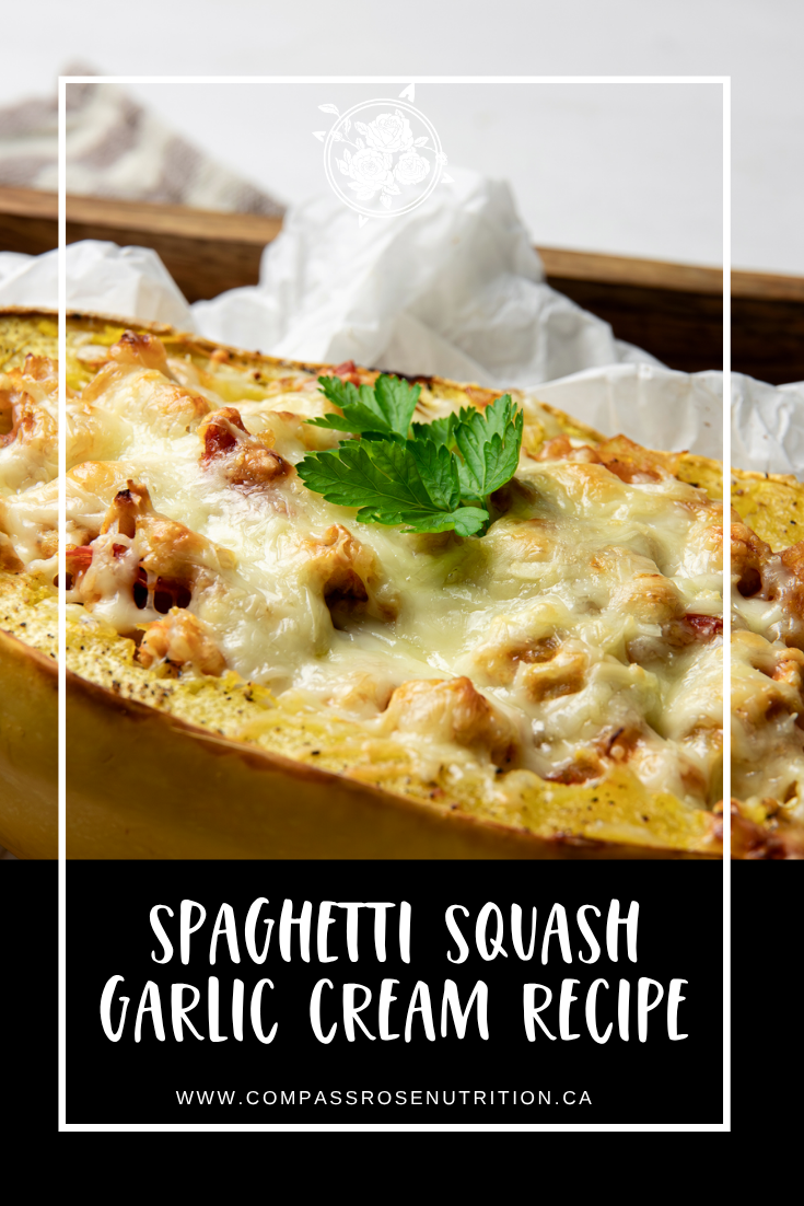 Spaghetti Squash Garlic Cream Recipe