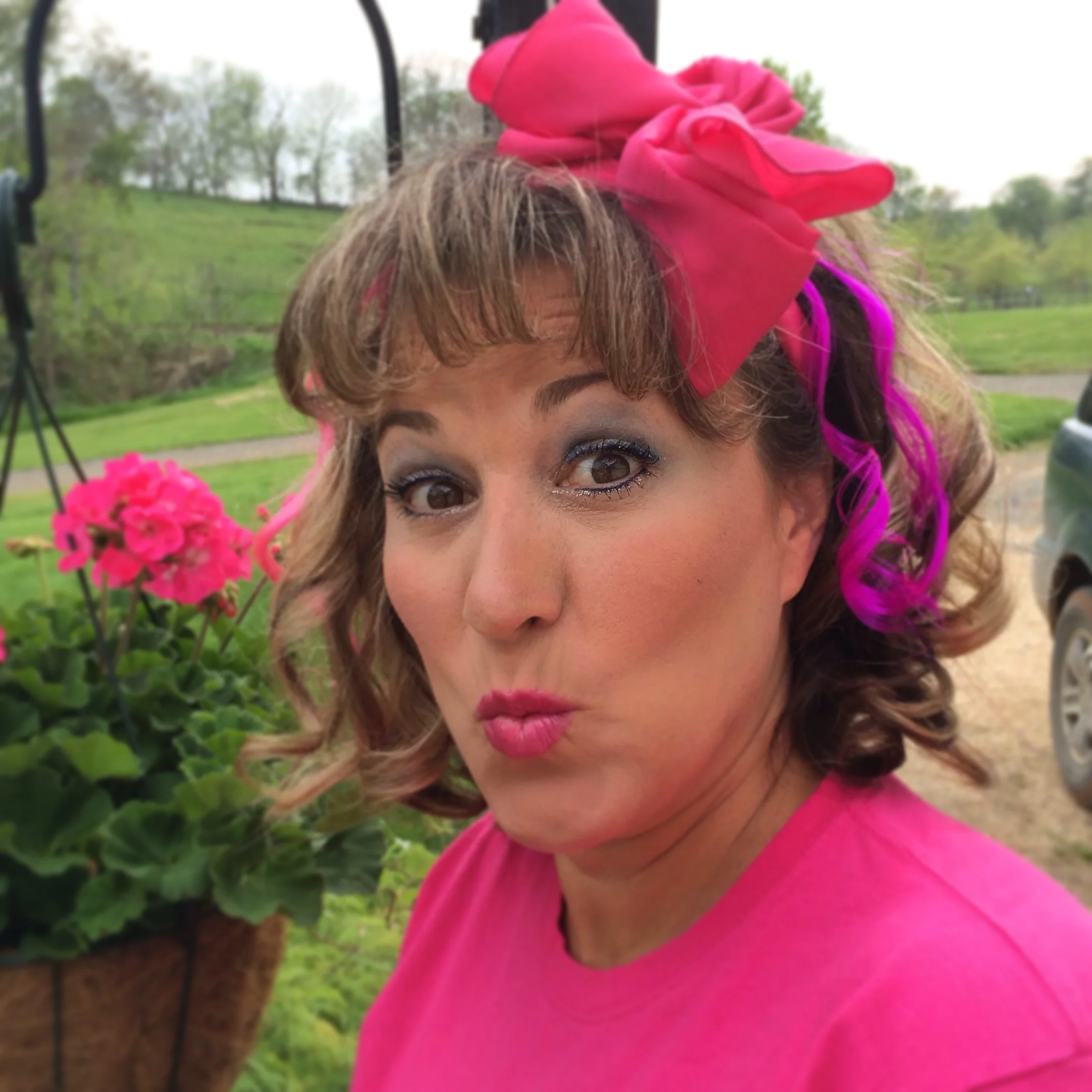 80's hair and makeup for a girls night out at an 80's cover band show