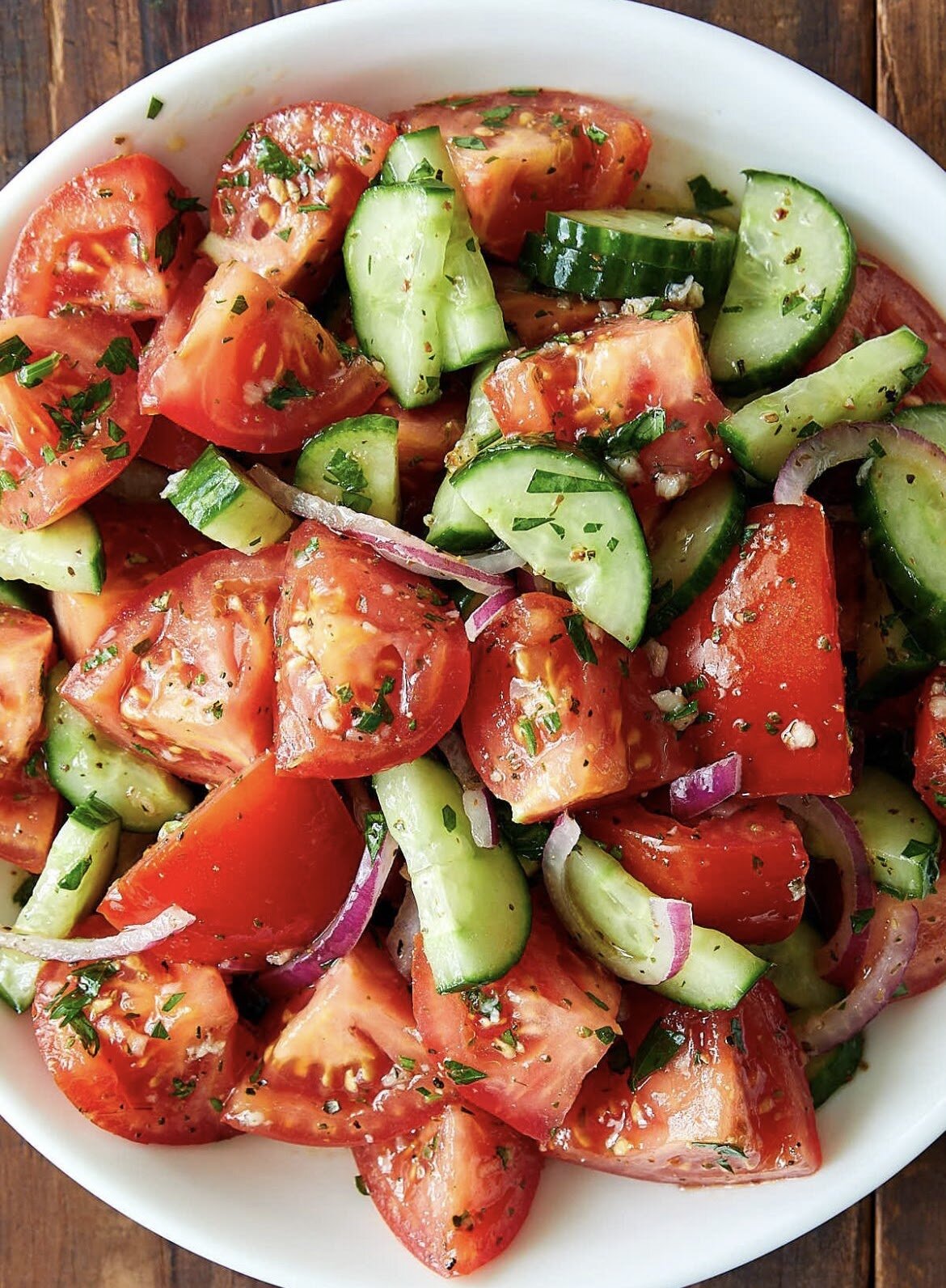 RUSTIC TOMATO AND CUCUMBER SALAD