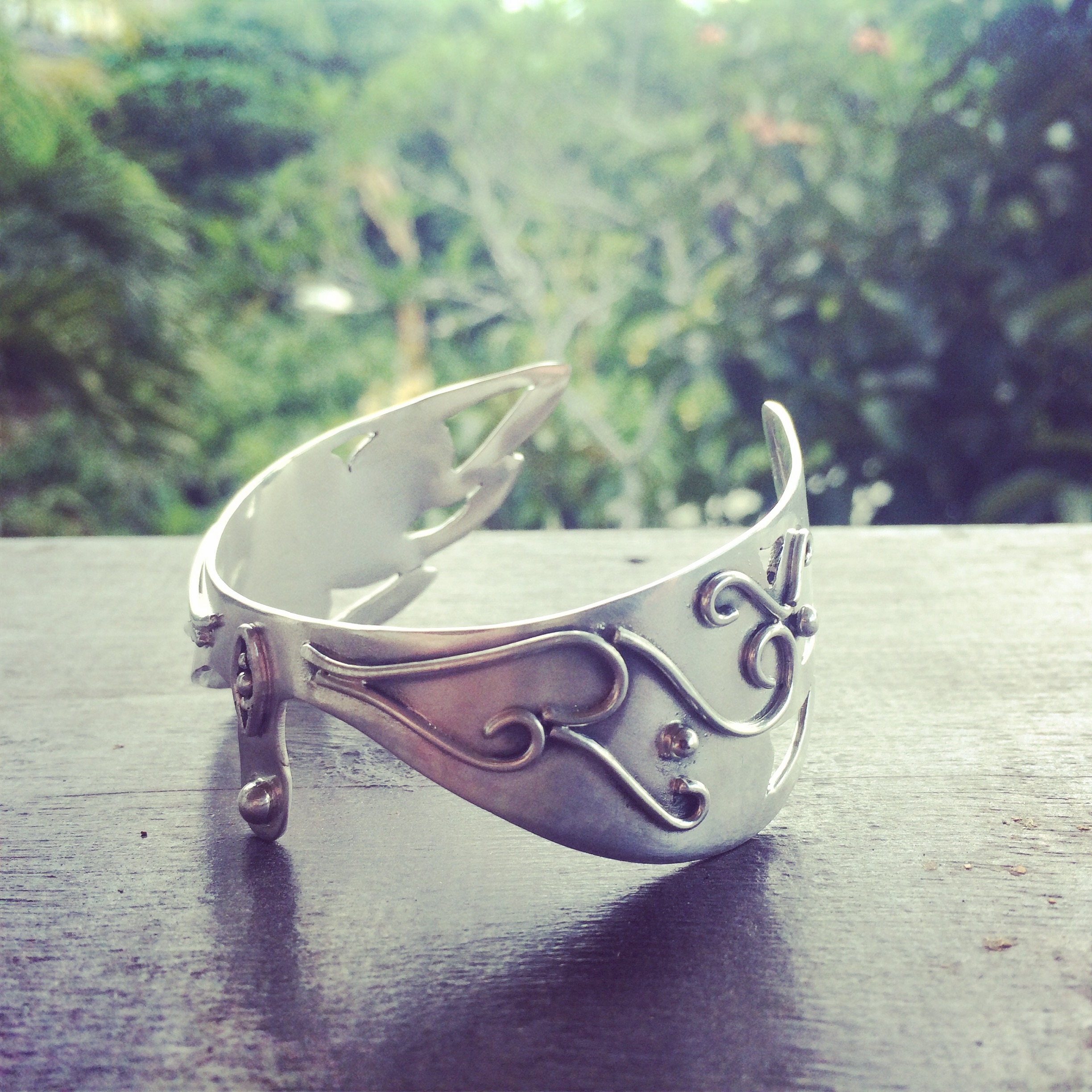 Sterling Silver Bangle Bracelets from Indonesia (Pair) - Ubud Moons