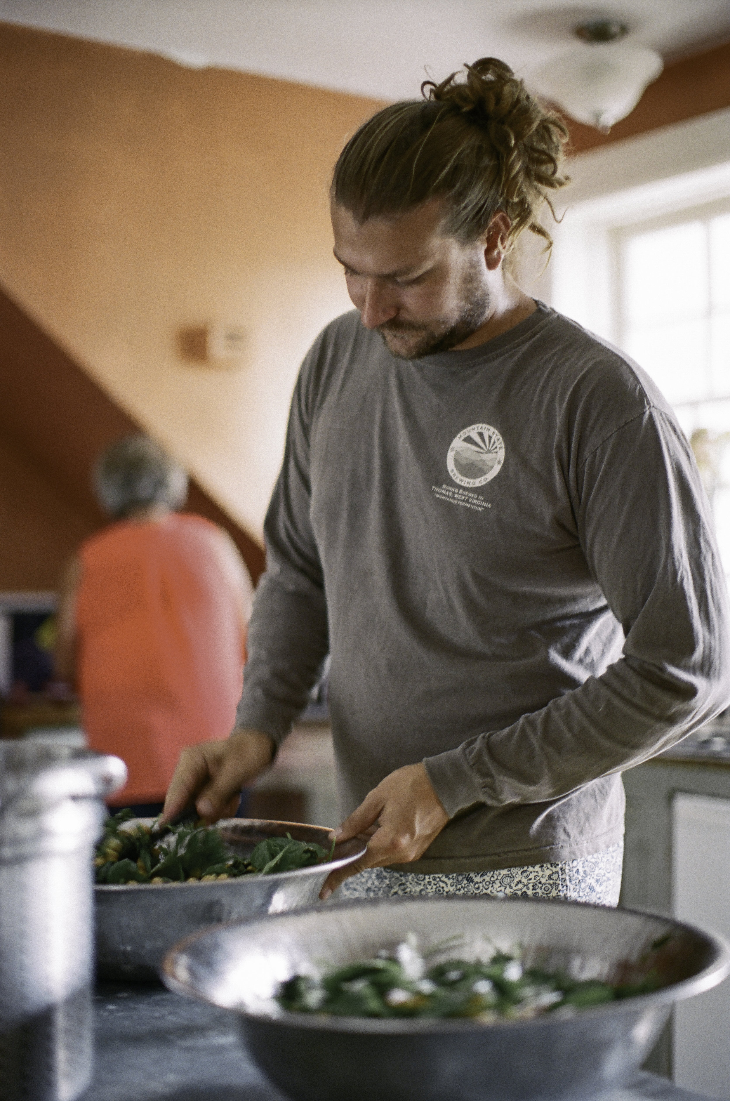 Tootie's son, Everett O'Flaherty also works on the farm. “When Everett was little he was not a big fan of wearing clothes. I can’t tell you how many times I would walk in and he would be buck naked in the barn or in the backyard building fires.”