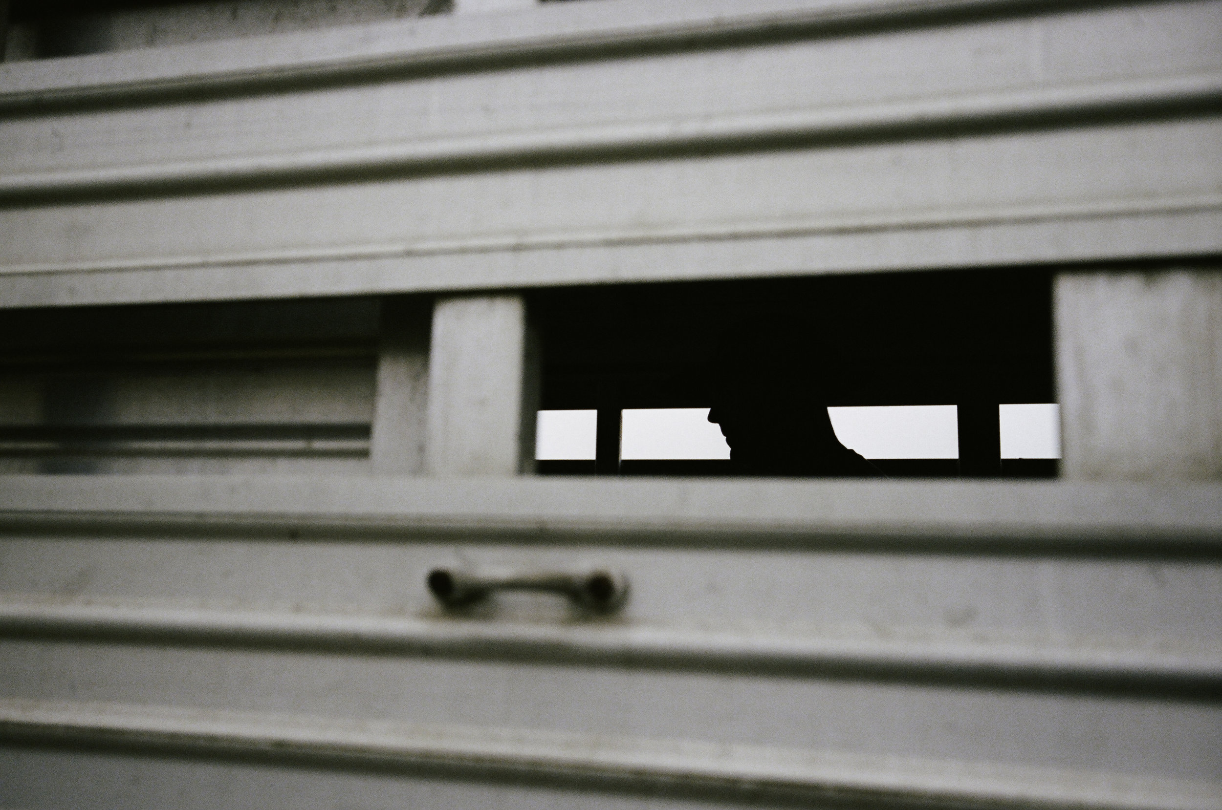  Erik cleaning out the trailer. - San Gregorio, CA 