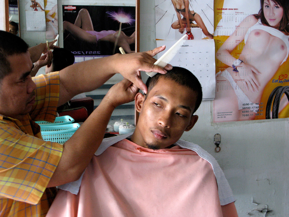 hairdresser , thai muang, thailand 2008