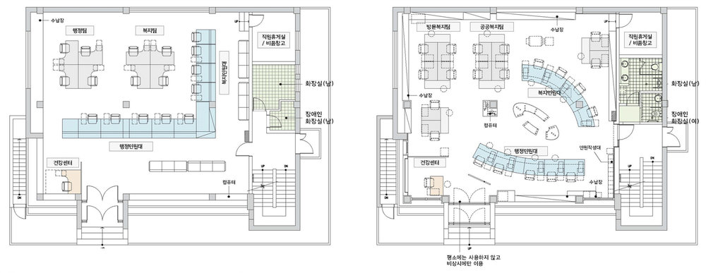 1F PLAN BEFORE / AFTER