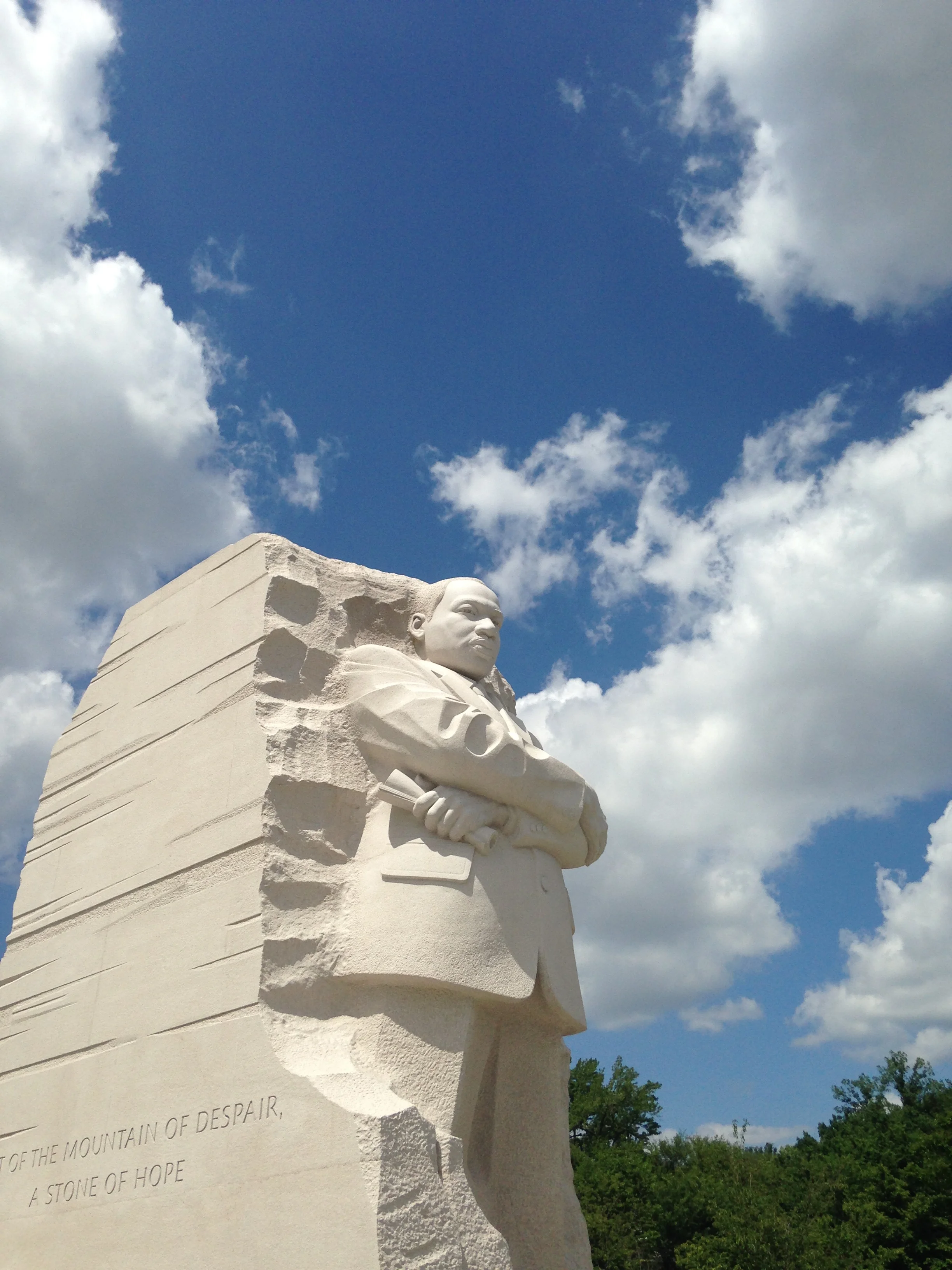 "Out of the mountain of despair, a stone of hope" 