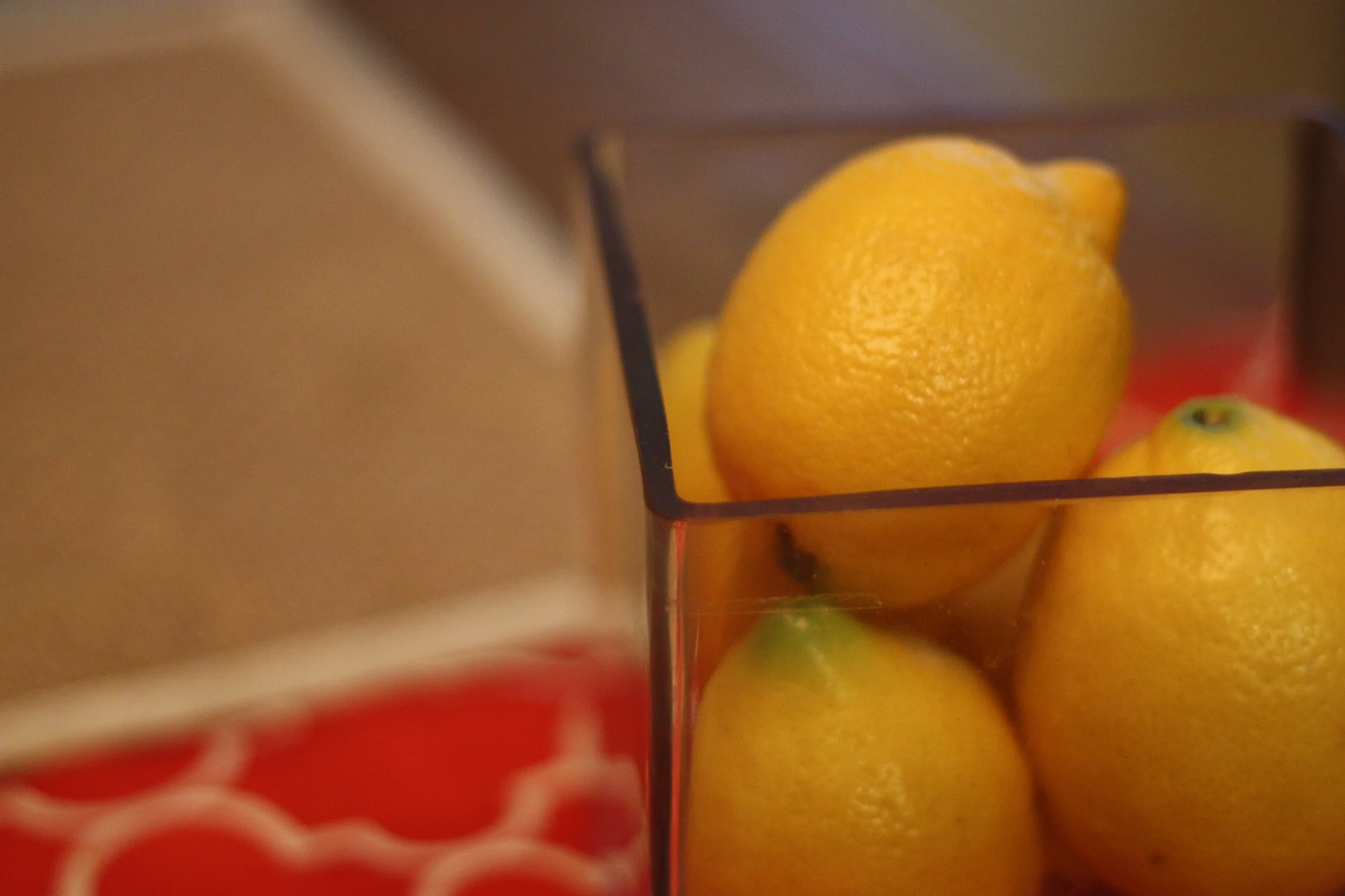 lemons: a staple. in pasta, salad, dressing, juice, water. 