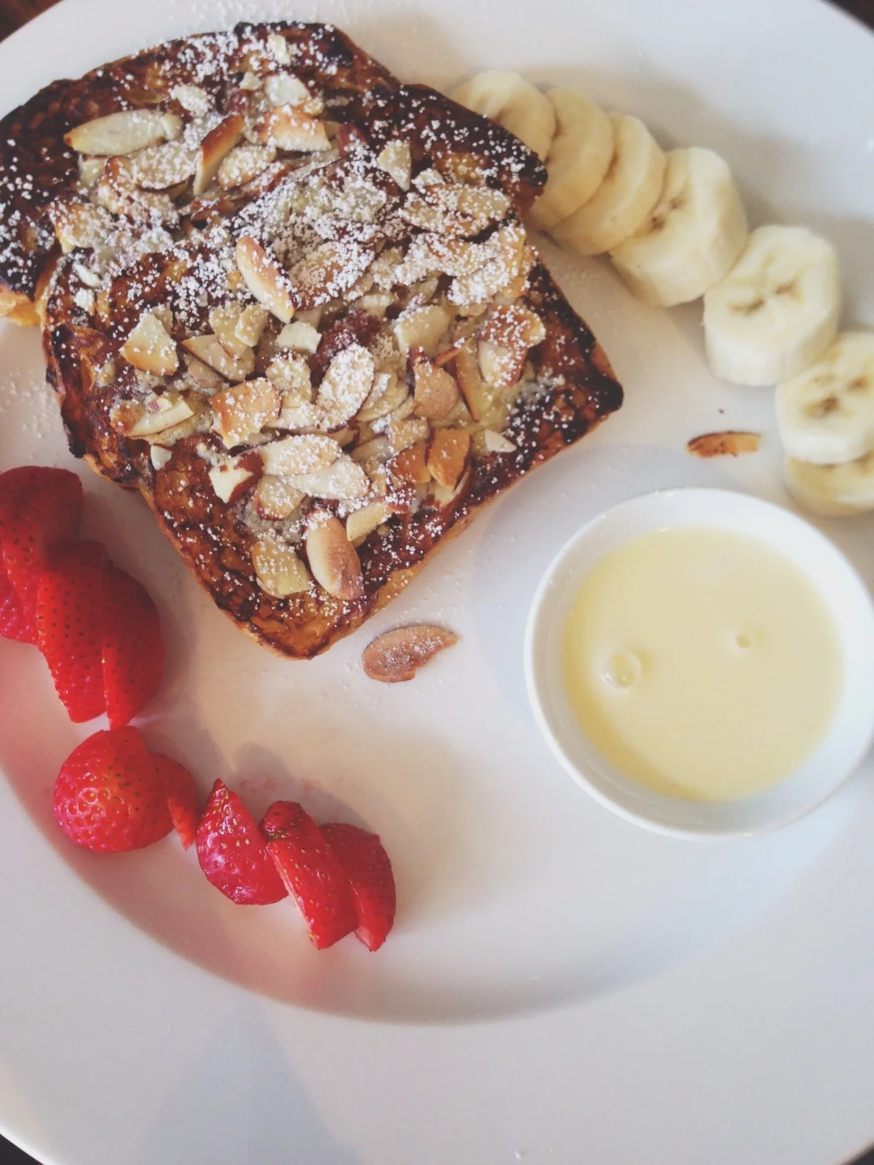 Delicious almond french toast at Patisserie Florentine , my new favorite brunch place