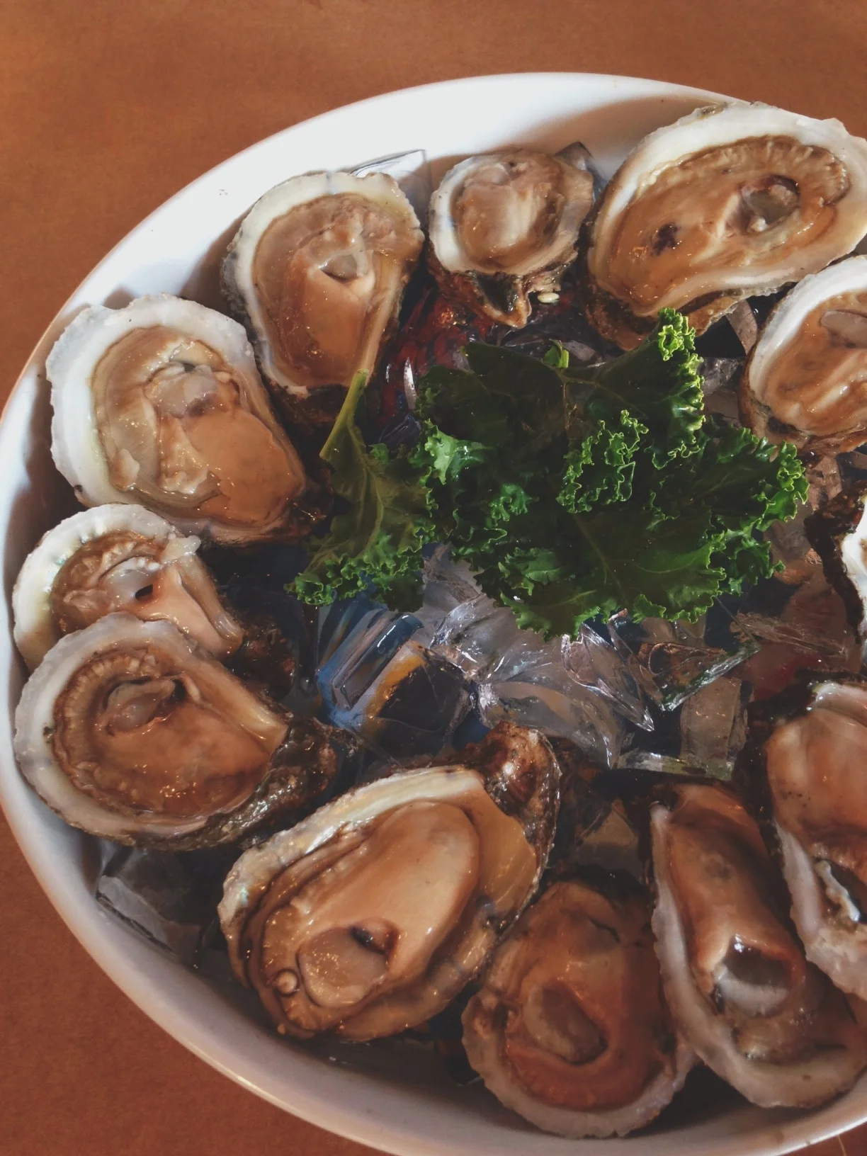 Oysters on a halfshell. 