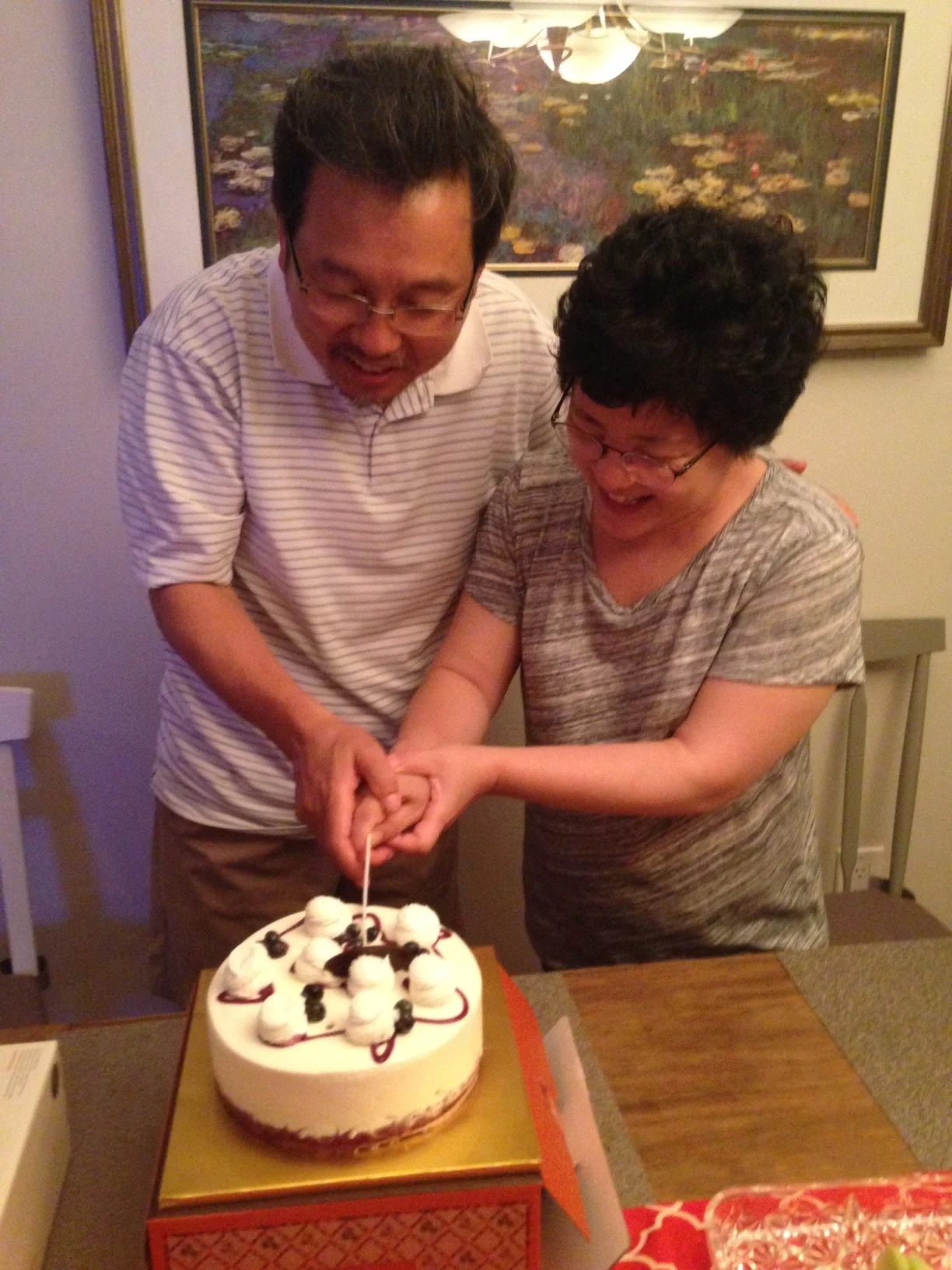 cake-cutting ceremony: they're the cutest