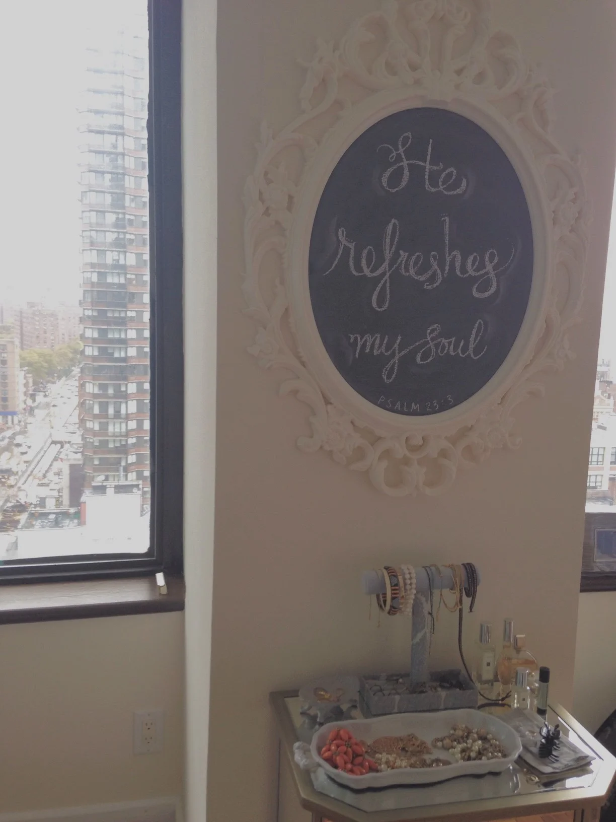 A beautiful nook in my friend A's New York City apartment. 