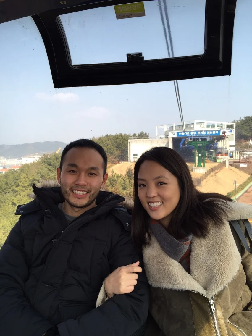 Don't be fooled by my smile; it belies my fear of heights. 