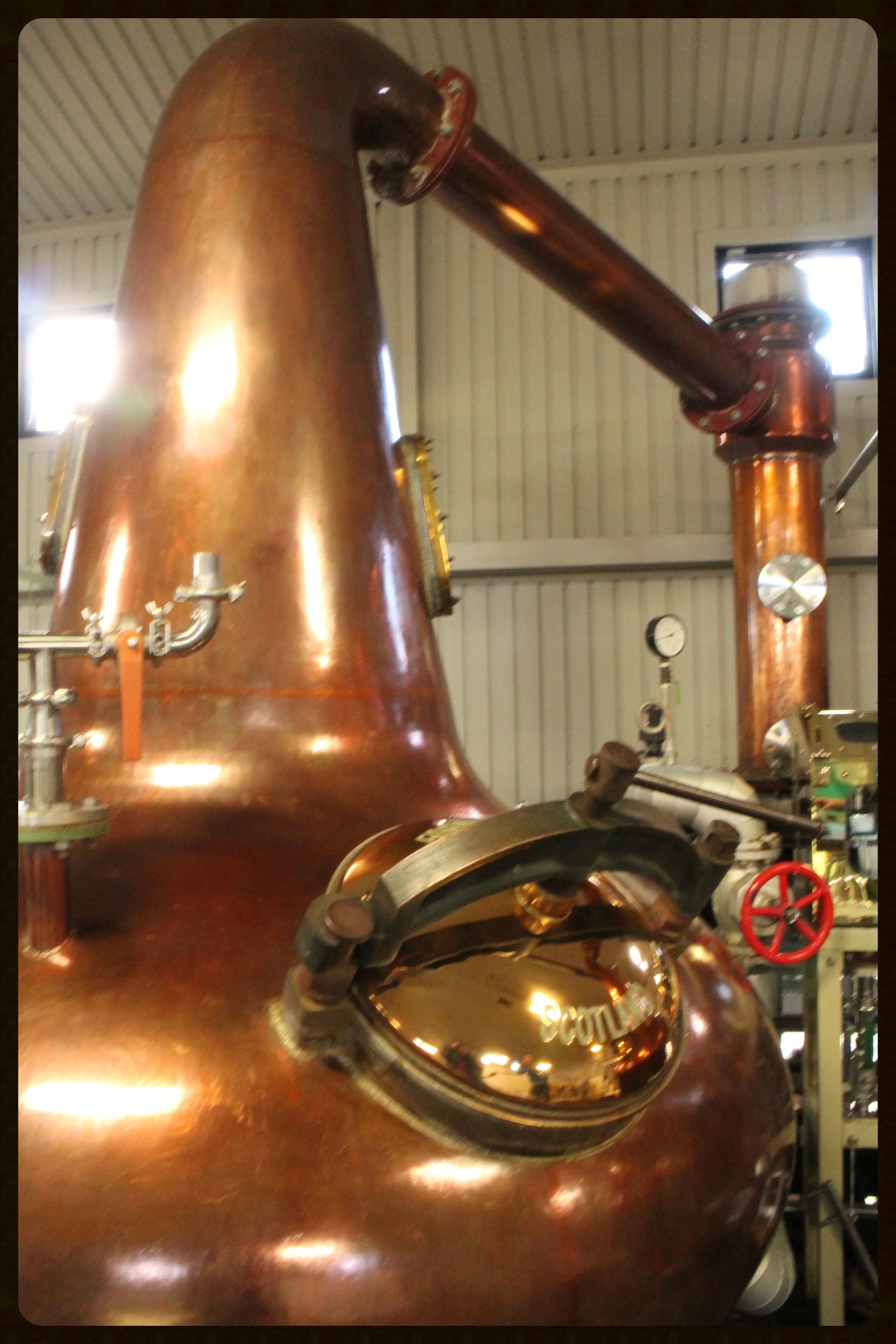 Still, lyne arm and condenser at Chichibu Distillery, Japan.