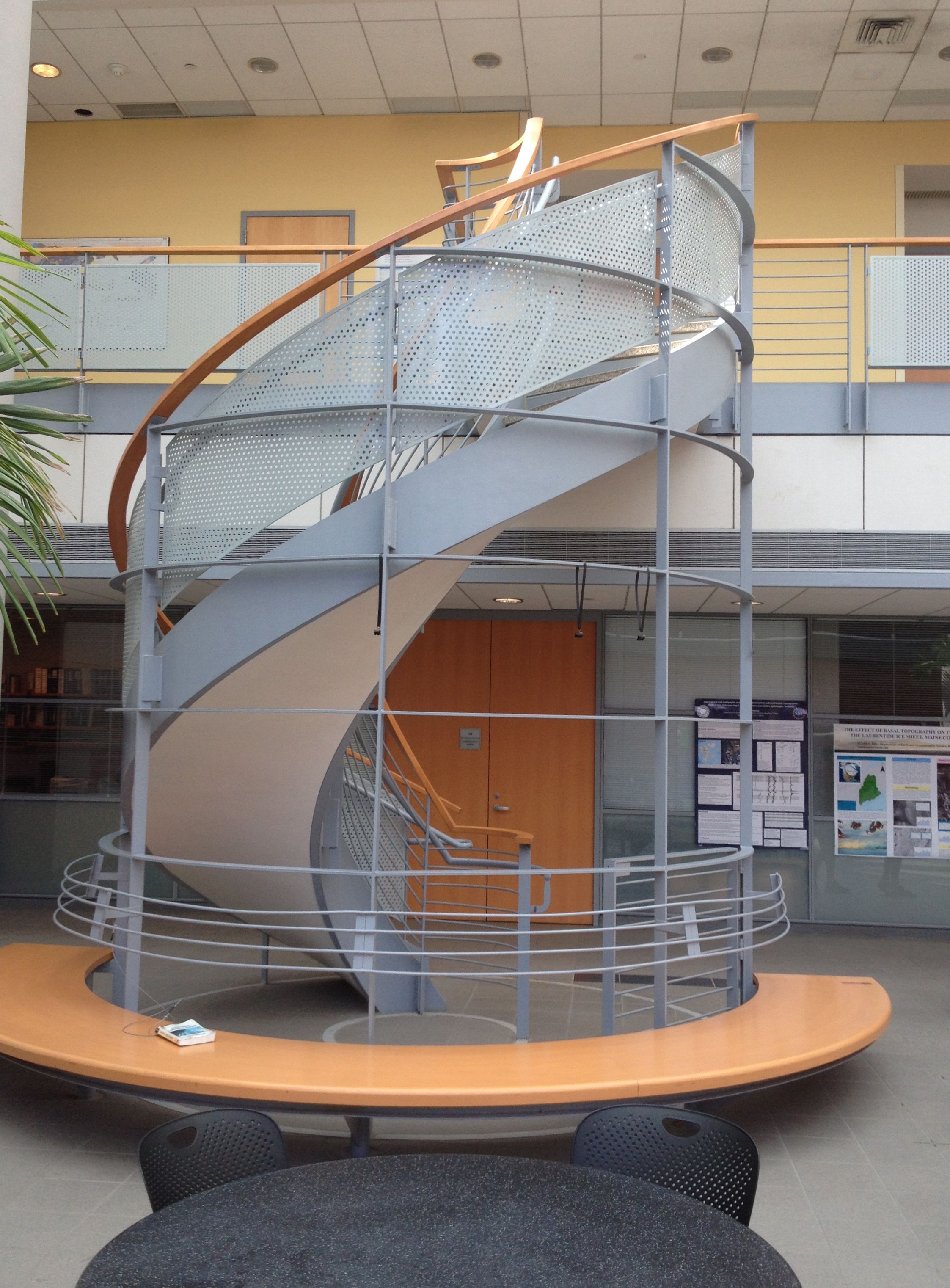 Interior of a Bowdoin academic building