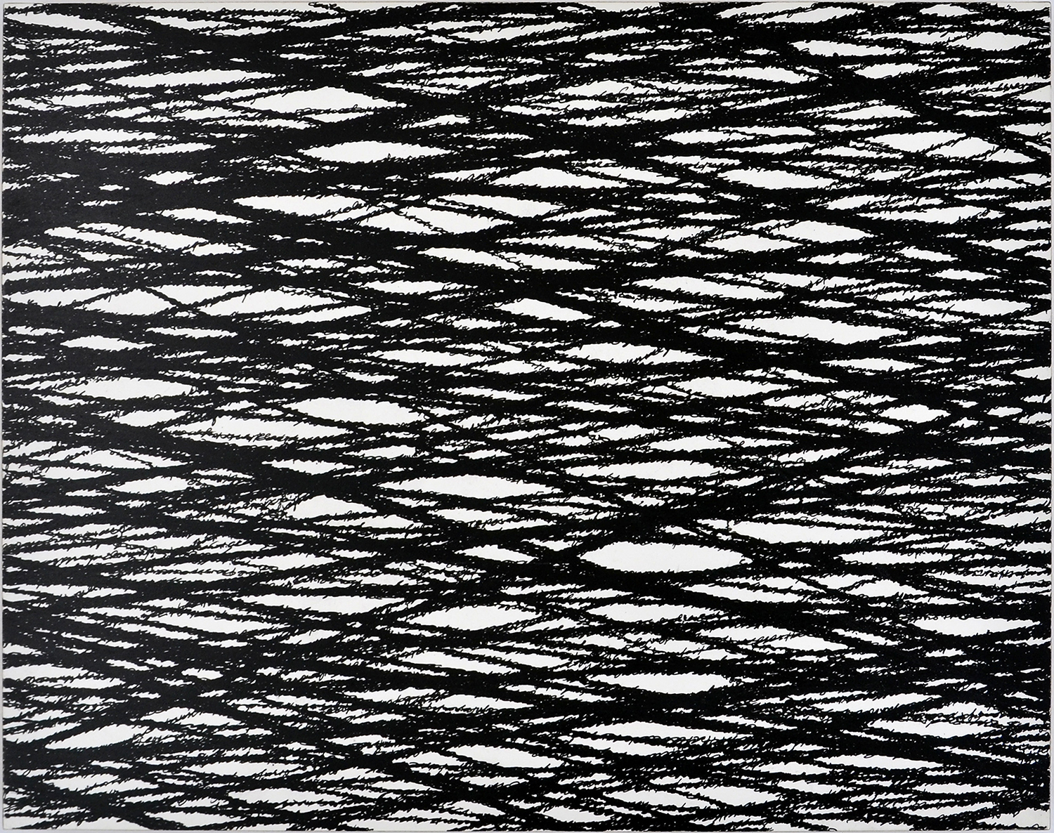  JG/AG (Genet/Giacometti); Ink on Clayboard Panel; 11" x 14"; 2001 