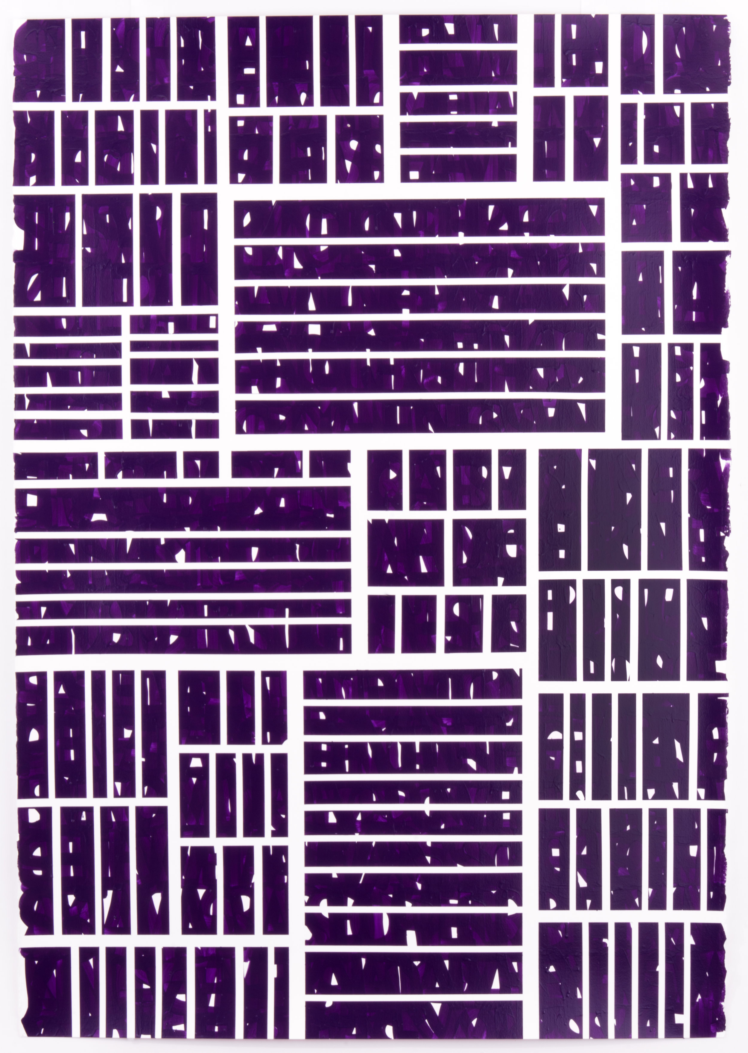  Strange Hell of Beauty - Purple, 42" x 60", acrylic and enamel on paper, 2016. 