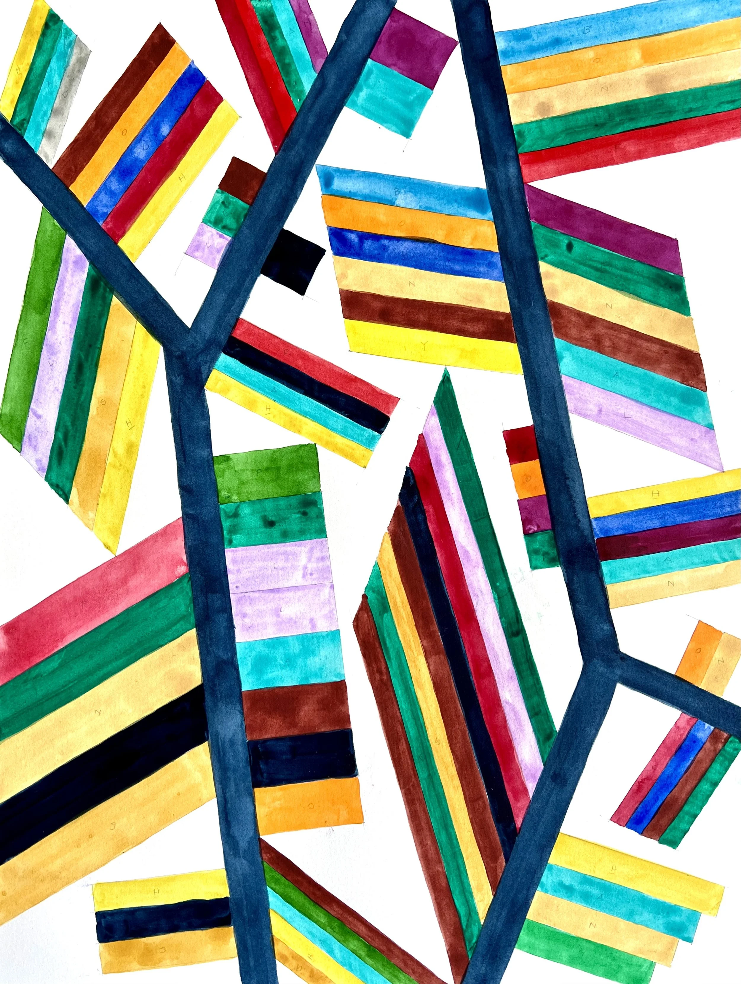 Sentence Paintings: Watercolor Studies