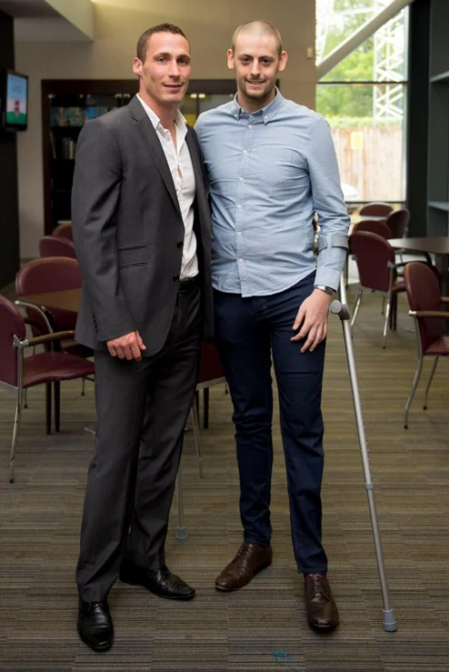 With Ex England cricketer Simon Jones at my fundraiser luncheon. 