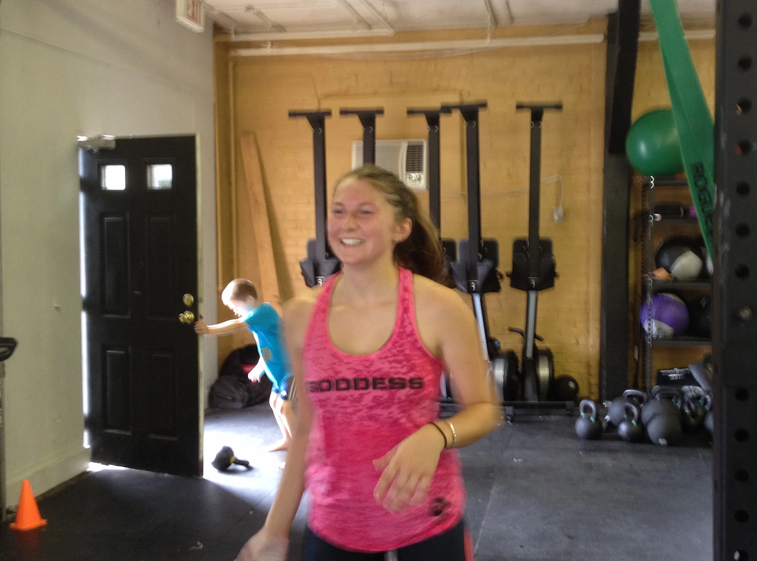 This smile is from right after Aden's first pull up. Continue to work toward your goals and you will reach them. We love seeing these moments, so keep up the great work, ODIN!