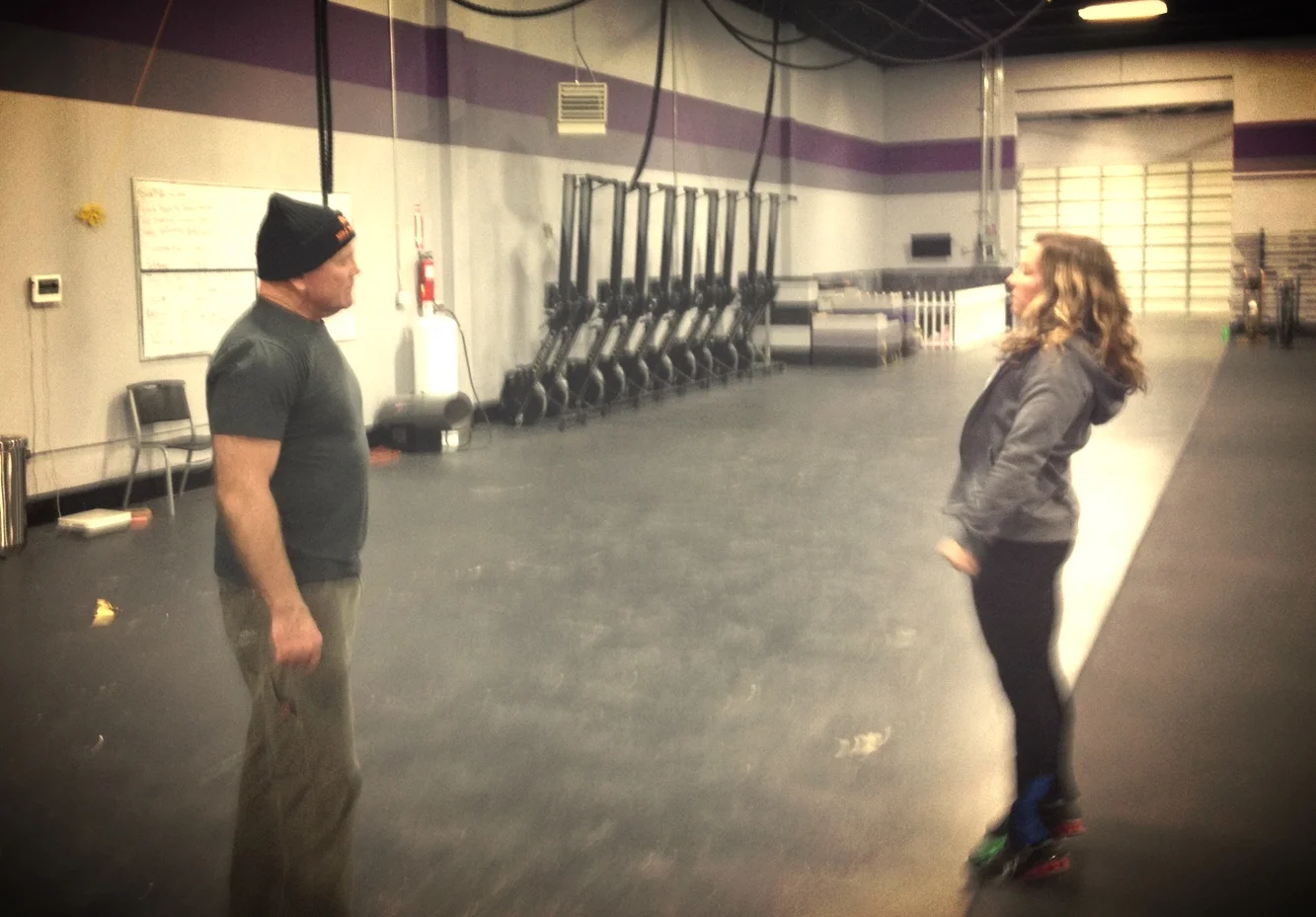 Coach Kristen being coached by the one and only, Coach B. Both Kristen and Bobby came home from their course with more knowledge and excitement about coaching the Olympic Lifts.