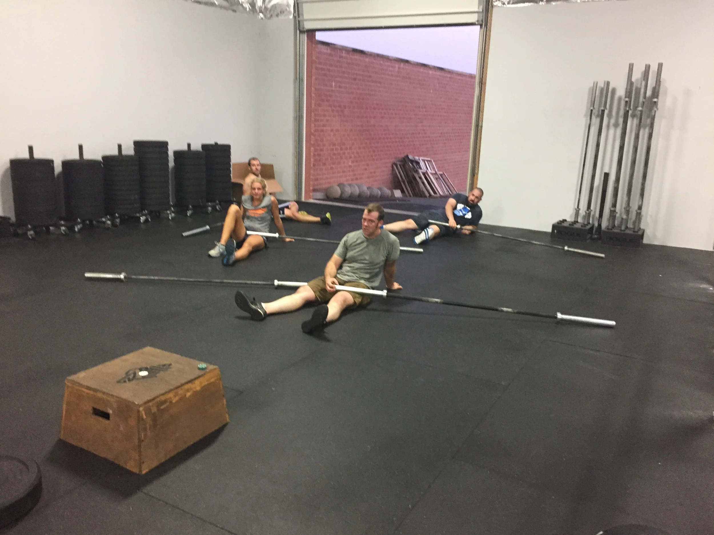 Some post-workout mobility fun. Don't they look excited?