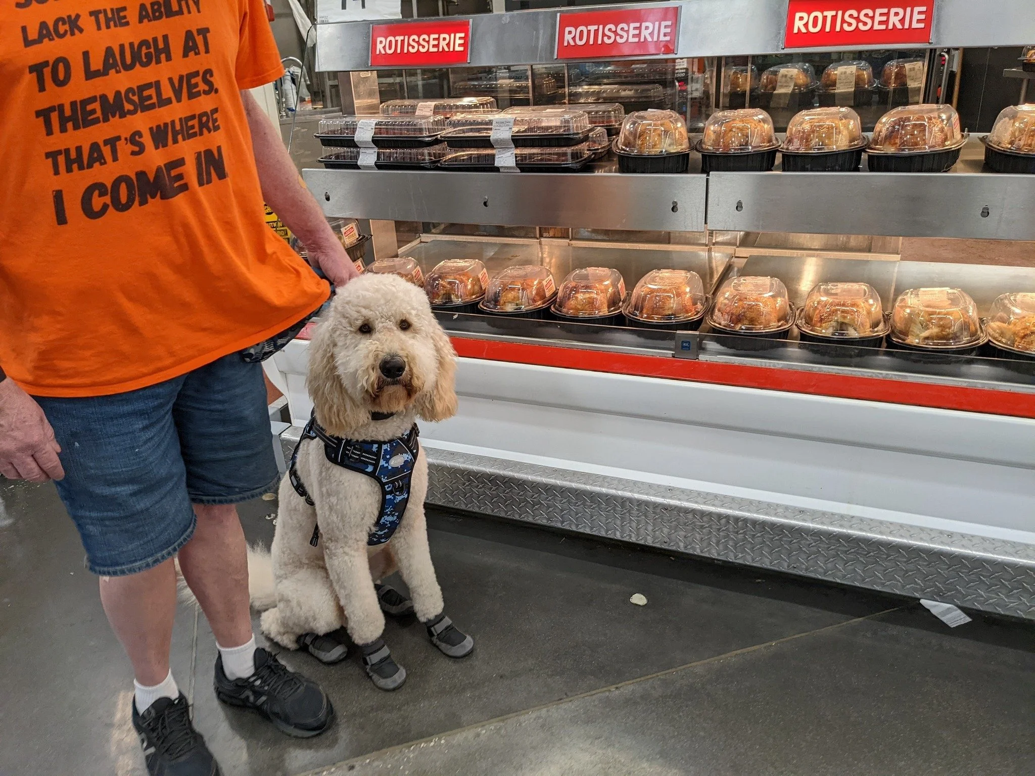 Teddy working at Sam's Club