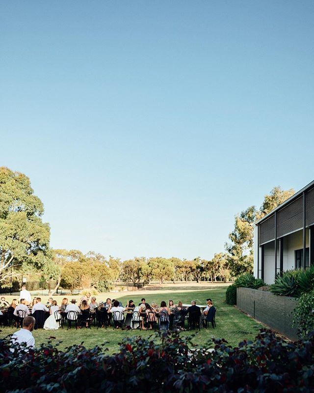 L O N G L U N C H // Liz + George Wedding at @waurnpondsestate ๐ณ (furniture by @peppersprouthire )