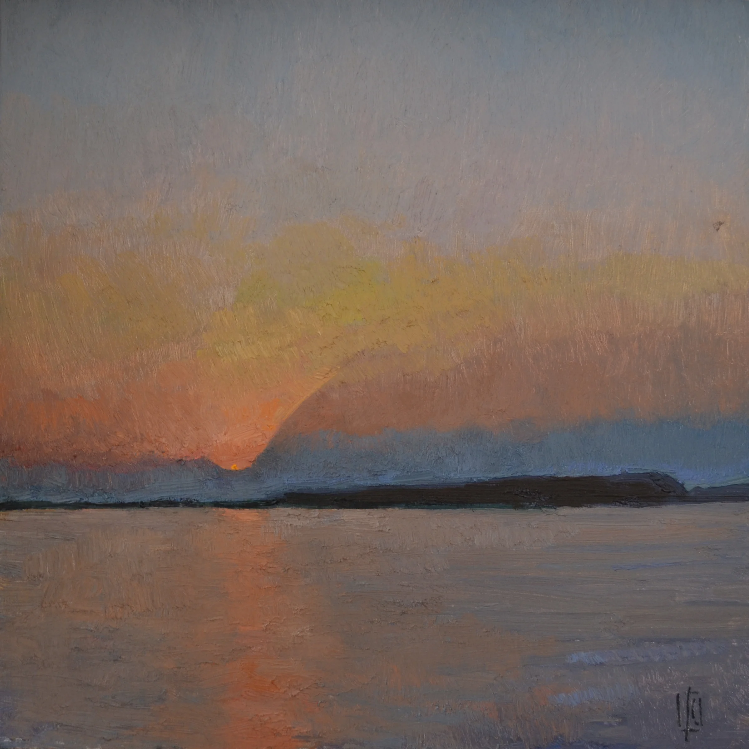 Falling Star 12x12 oil on panel sold