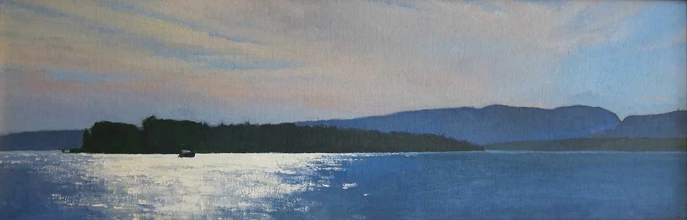 Bright Water 12 x 36 oil on linen sold