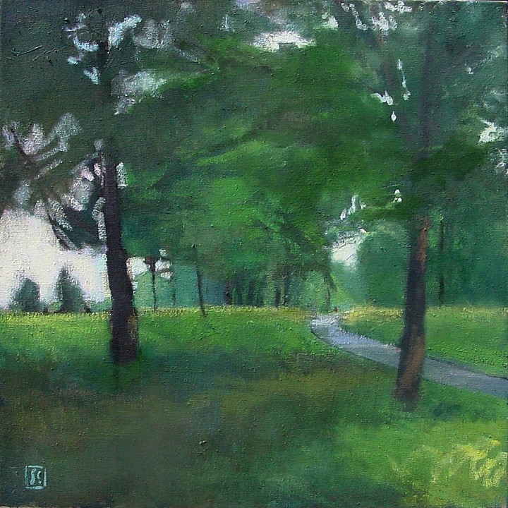   Two Trees  30 x 30 oil on linen  sold 