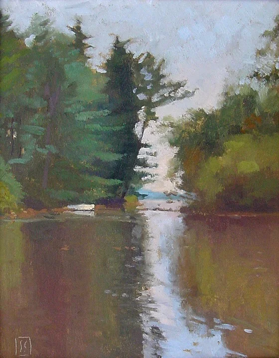Brook by Squam Lake 11 x14 oil on linen sold