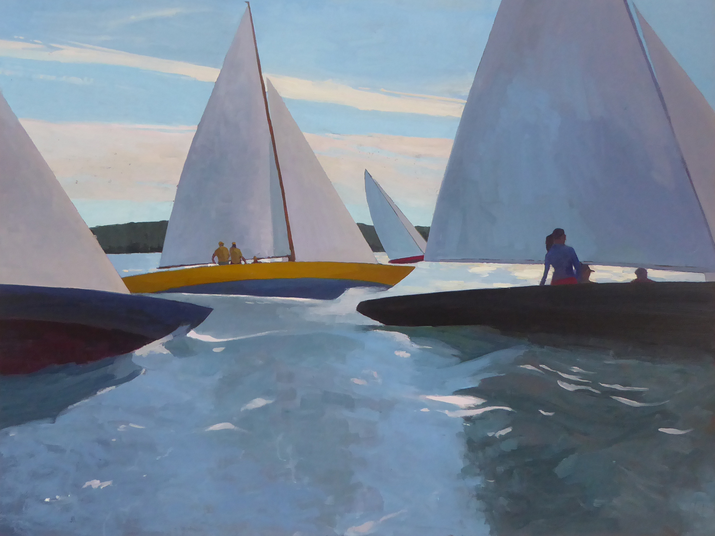 The Race 36 x 48 oil on cradled wood panel sold