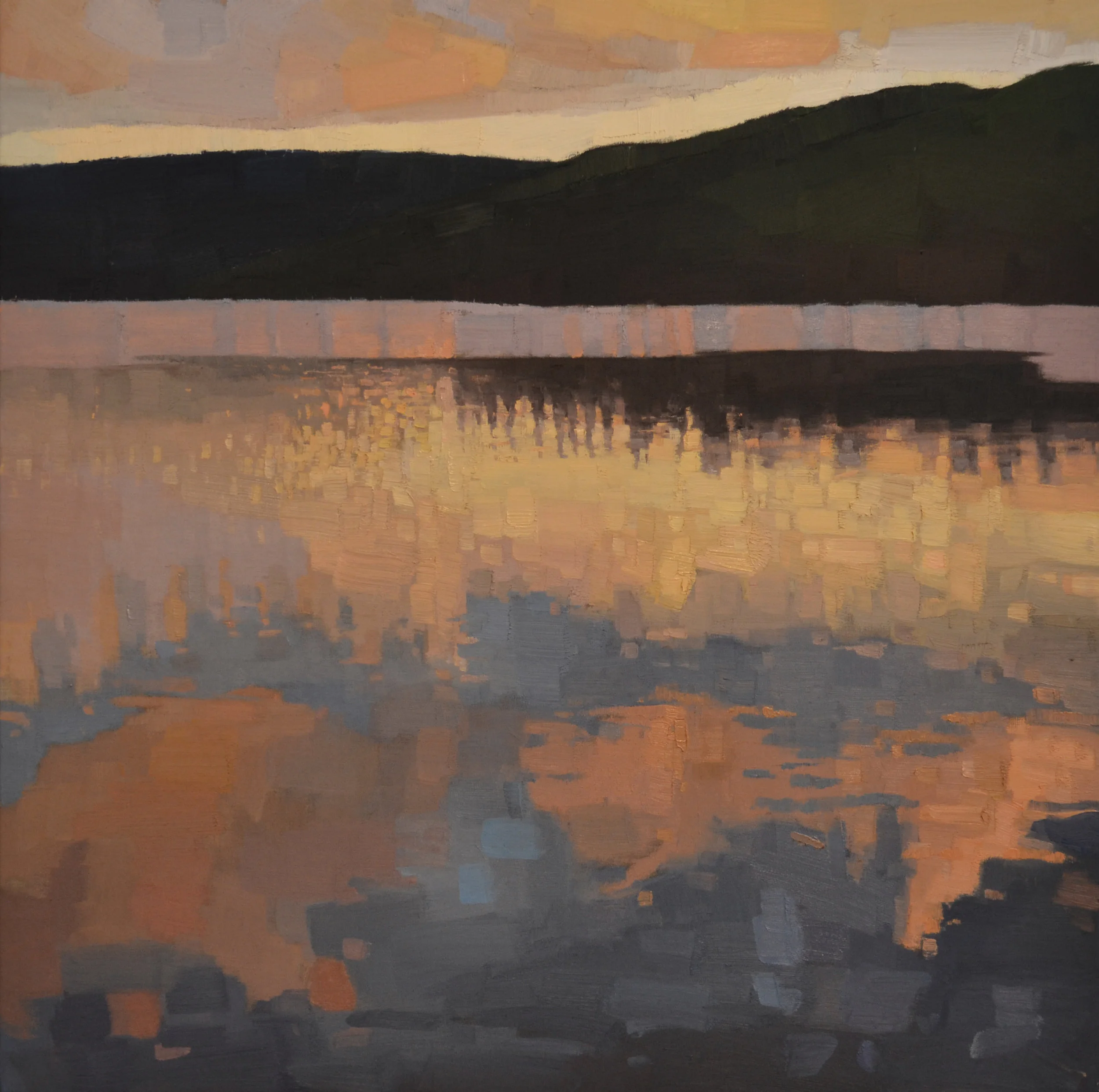 Night Lake 30 x 30 oil on linen sold