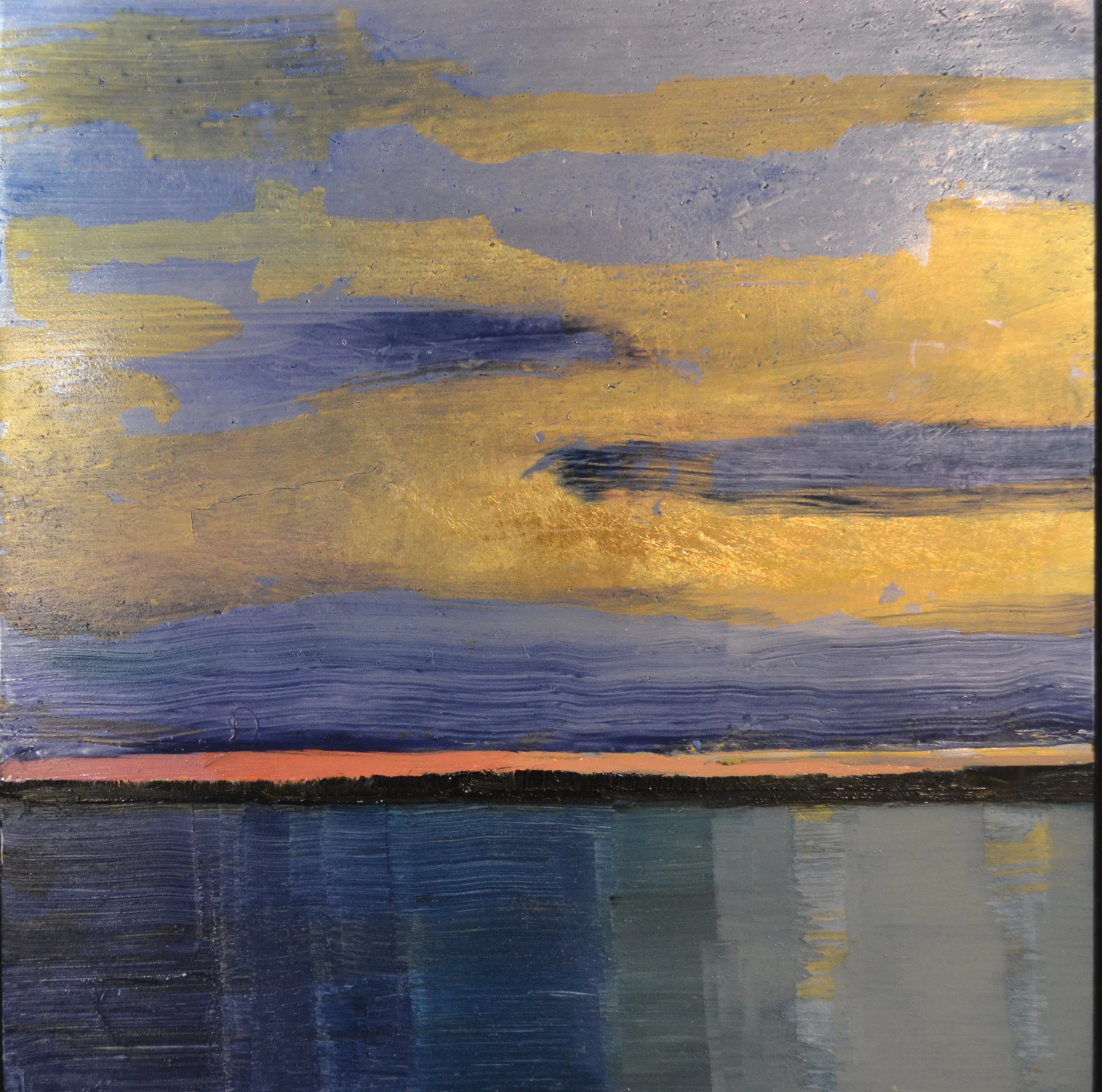 Band of Gold 6 x 6 oil on gold leaf panel sold