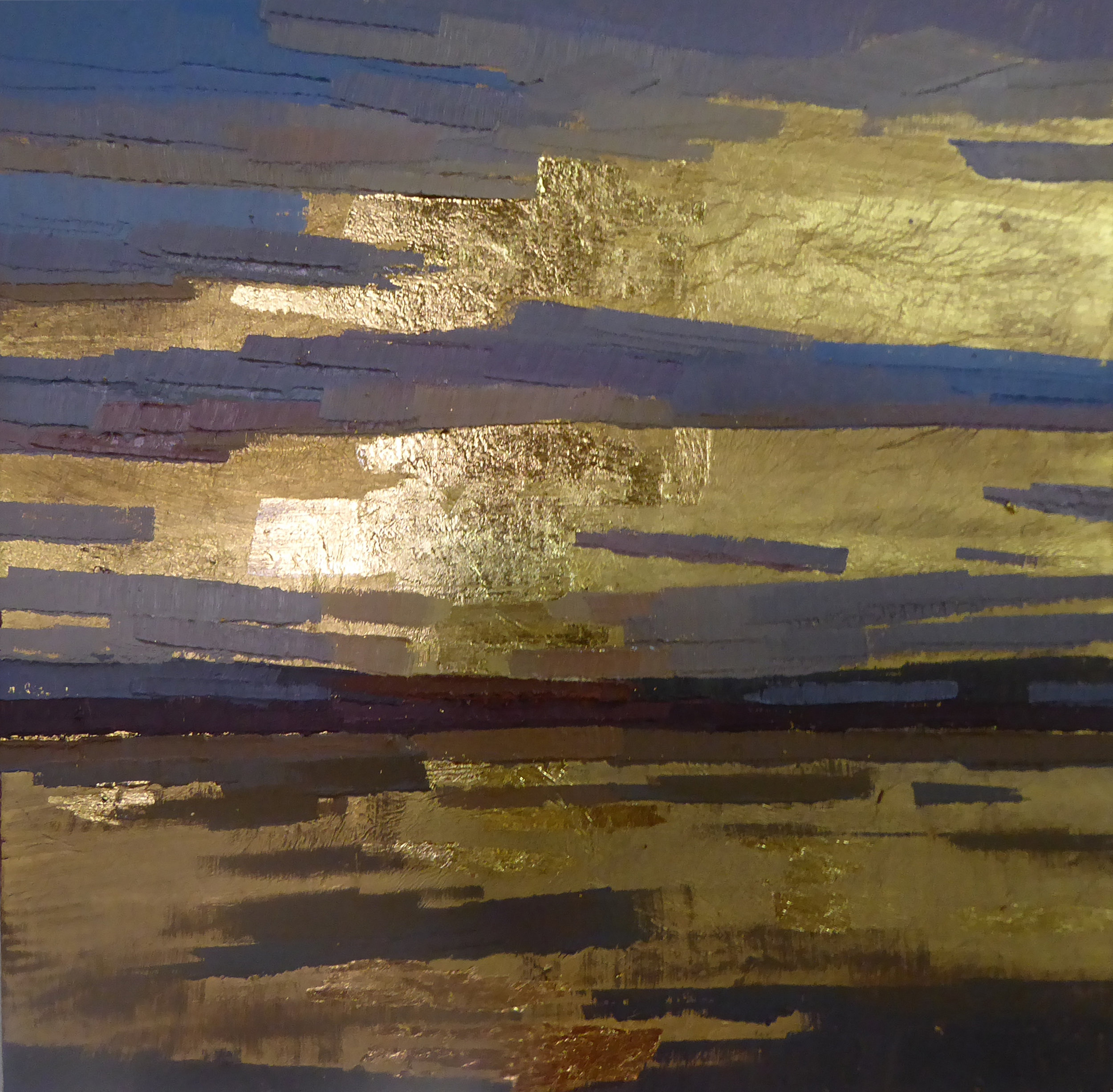   Column of Light I  oil on 23K gilded wood panel 6 x 6  sold 