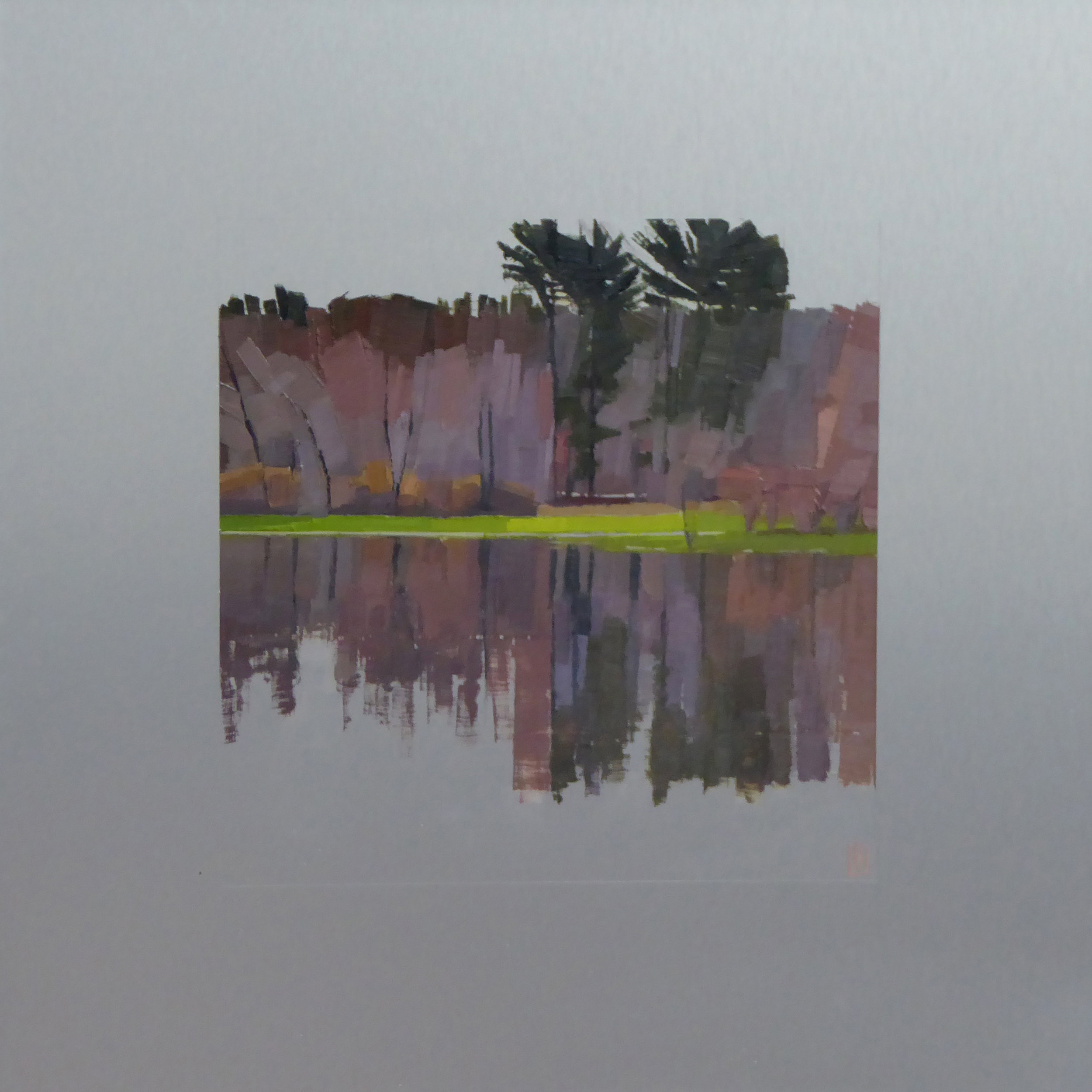   Reflect  12 x 12 oil on 20 x 20 aluminum panel  sold  Islesford Artists Gallery  
