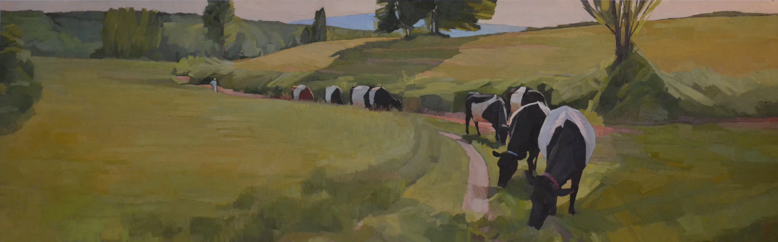 The Good Shepherdess 30 x 96 oil on linen Commission for Tory and Tom Vallely