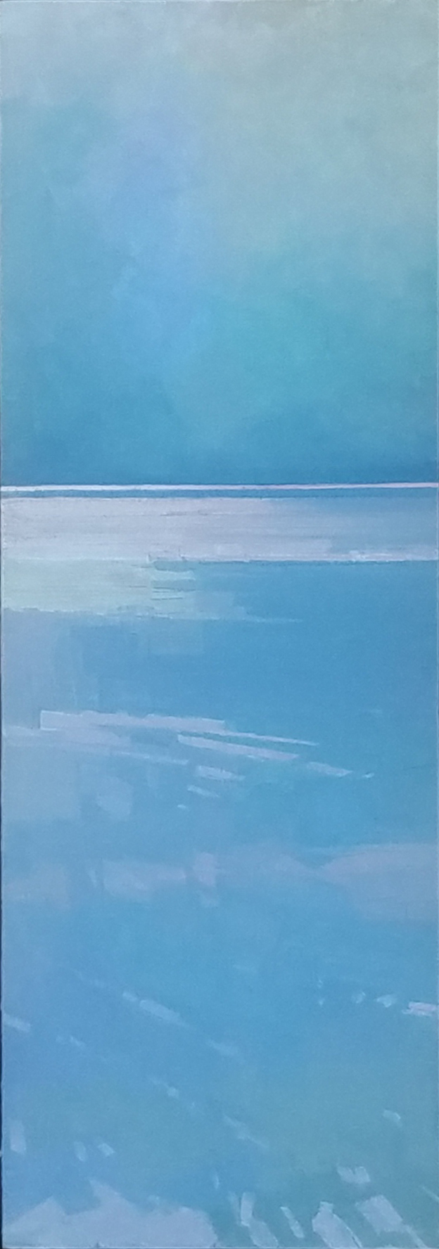 Calm Ocean 12 x 36 iridescent and interference oil Islesford Artists