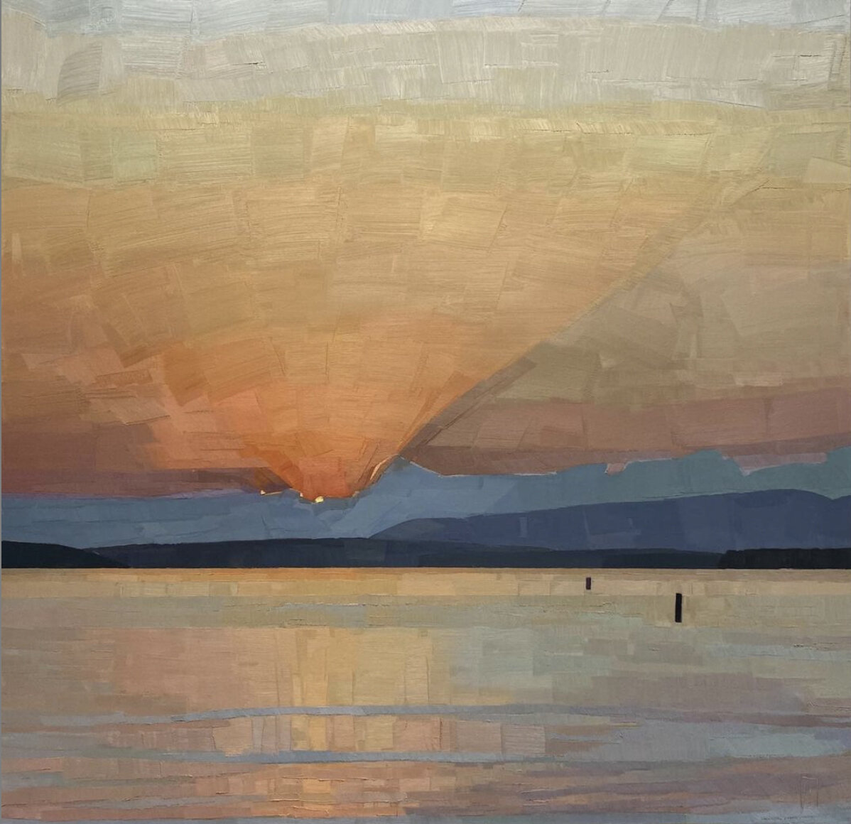 A Star (for Amanda Gorman) 30 x 30 oil on linen sold Powers Gallery