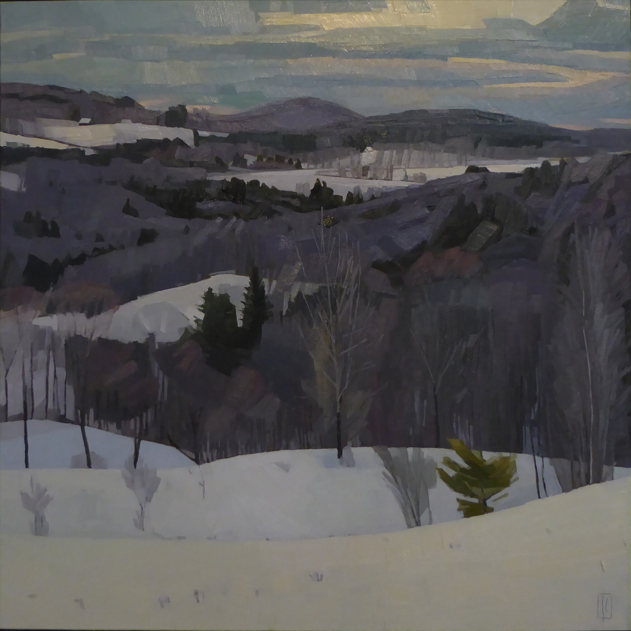  Vermont Hills  30 x 30 oil on linen  sold Alpers Fine Art 