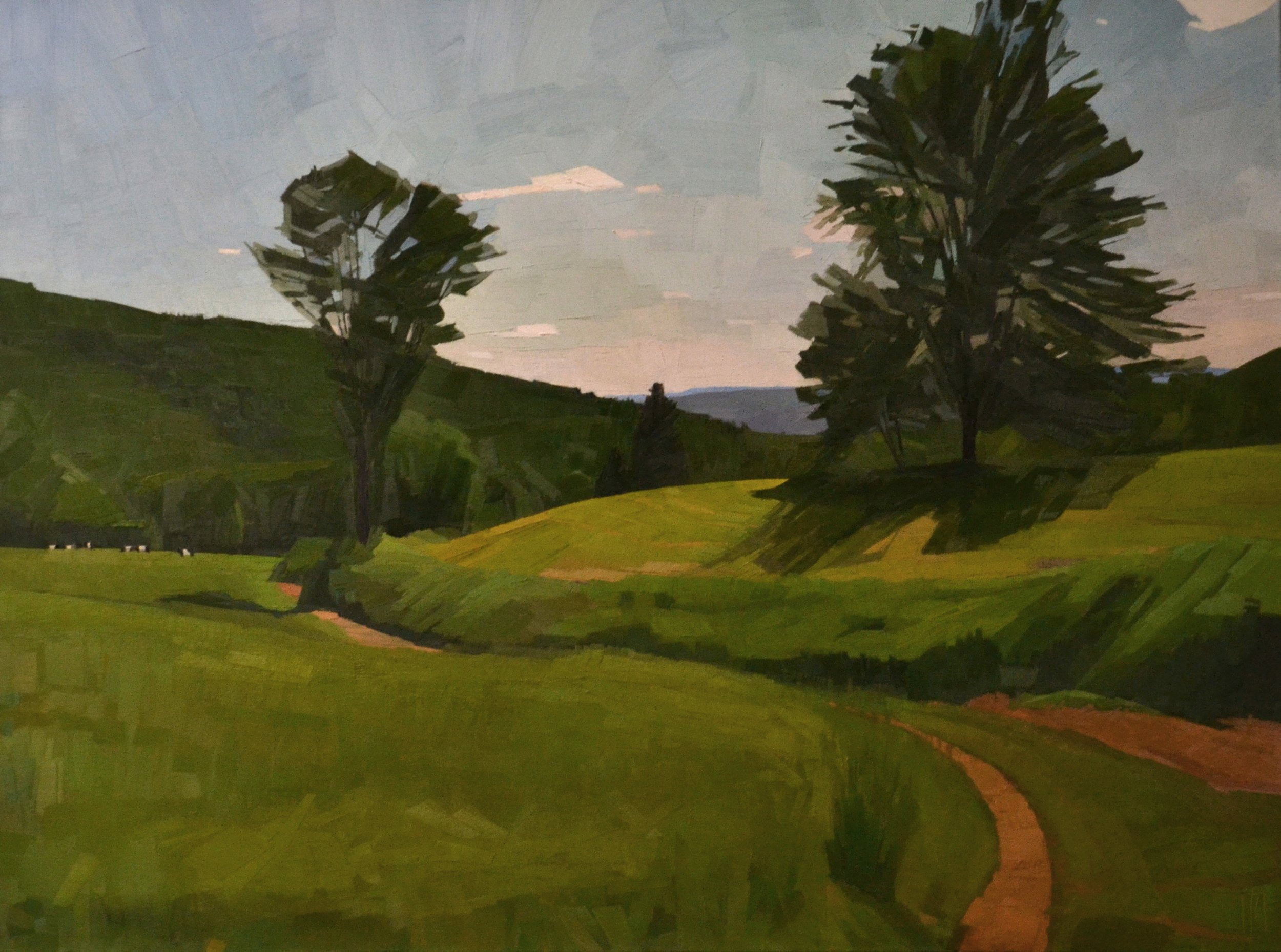   Manning Hill Farm   *Best of Show at Newburyport Art Association Regional Show 2021  30 x 40 oil on linen  sold  Alpers Fine Art 