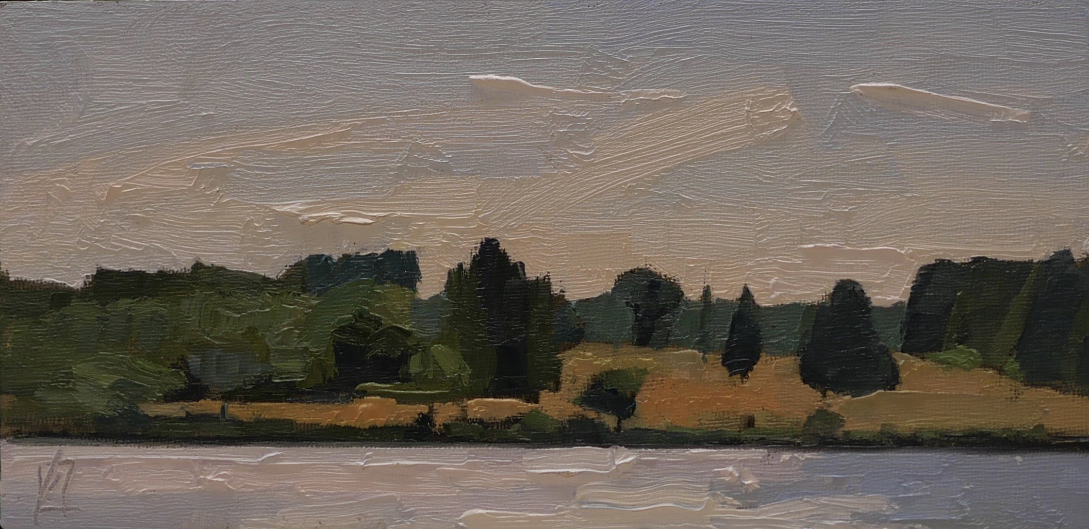   Across the Jordan River  6 x 12 oil on linen panel 